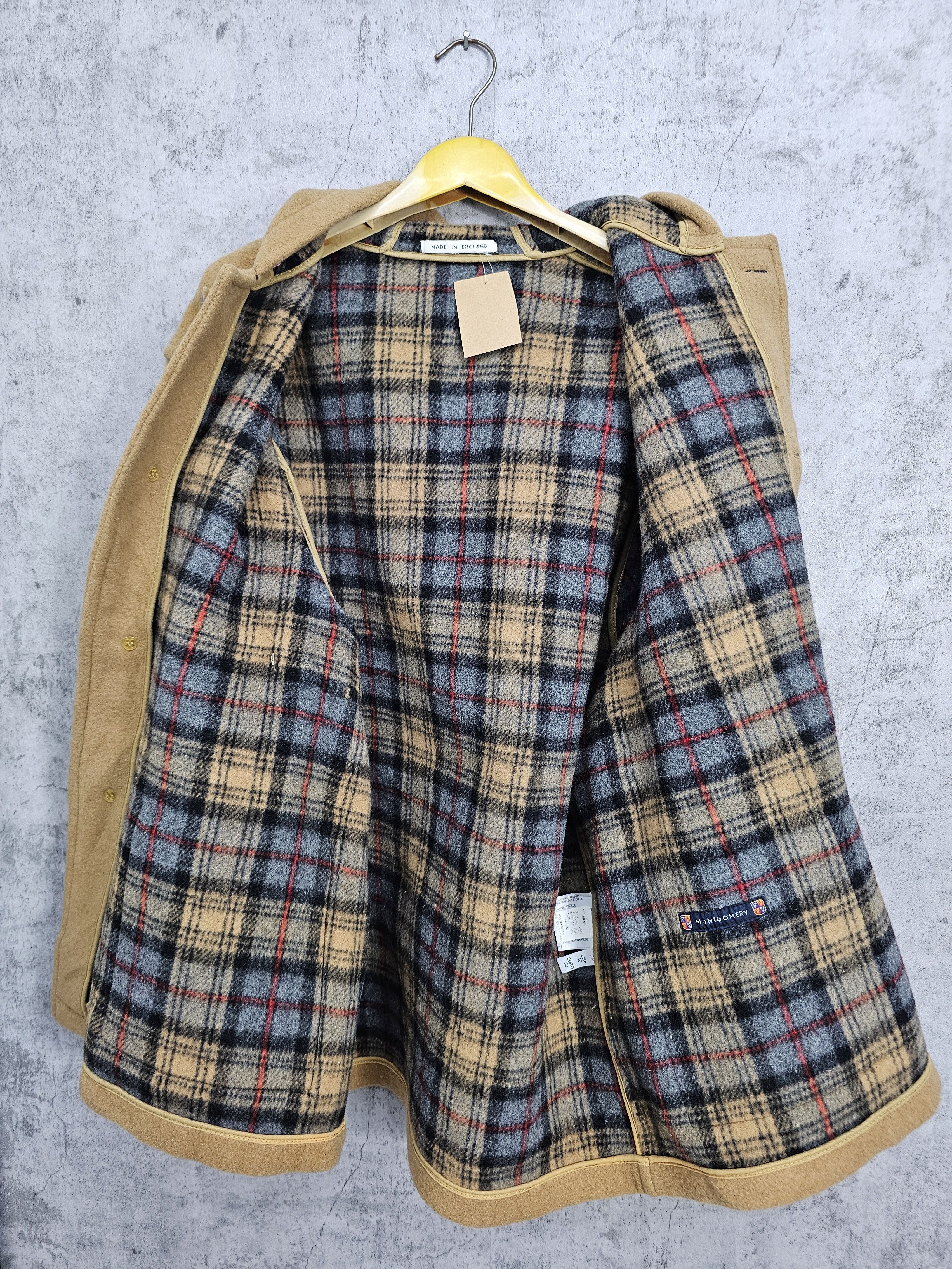 Other MONTGOMERY Checked Wool Heavy Coat Jacket J0047 Size US L / EU 52-54 / 3 - 3 Thumbnail