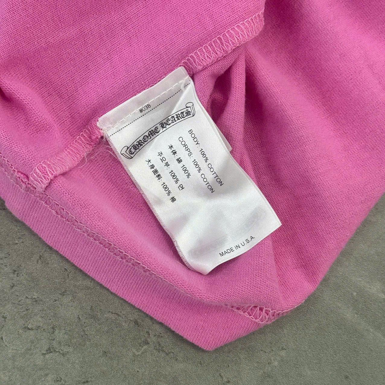 Chrome Hearts CHROME HEARTS Scroll Logo T-Shirt PINK Size US M / EU 48-50 / 2 - 7 Thumbnail