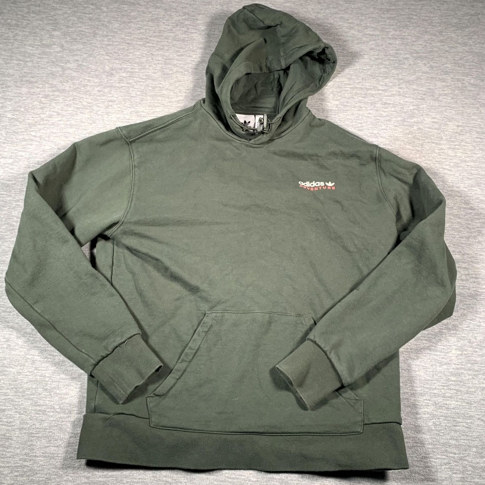 Adidas Adidas Hoodie Mens Medium Green Adventure Trefoil Pullover Sweatshirt Cotton Size US M / EU 48-50 / 2 - 2 Thumbnail