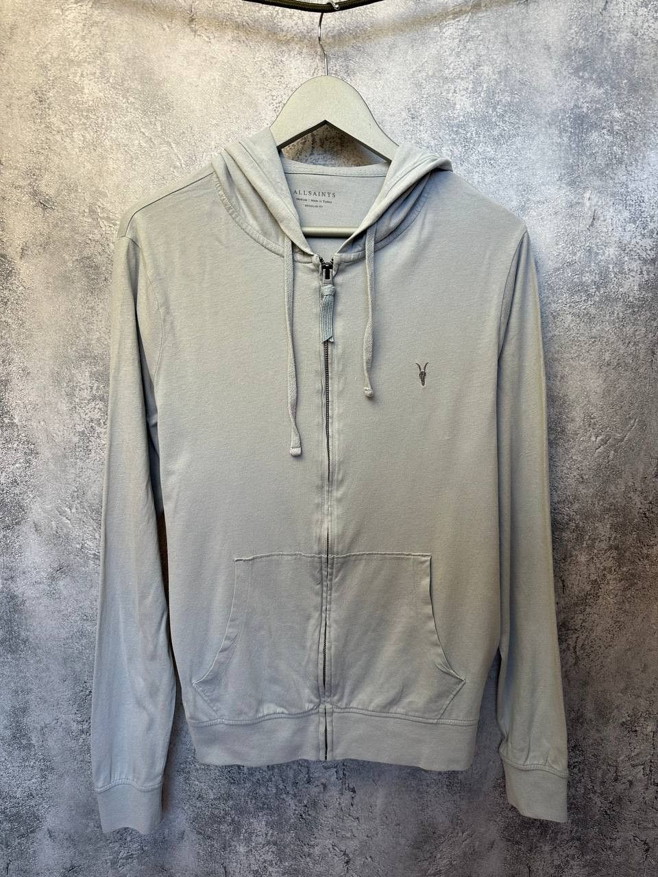 Allsaints ALLSAINTS Brace Hoody Lightweight Full Zip Gray Long Sleeve Size US M / EU 48-50 / 2 - 2 Thumbnail