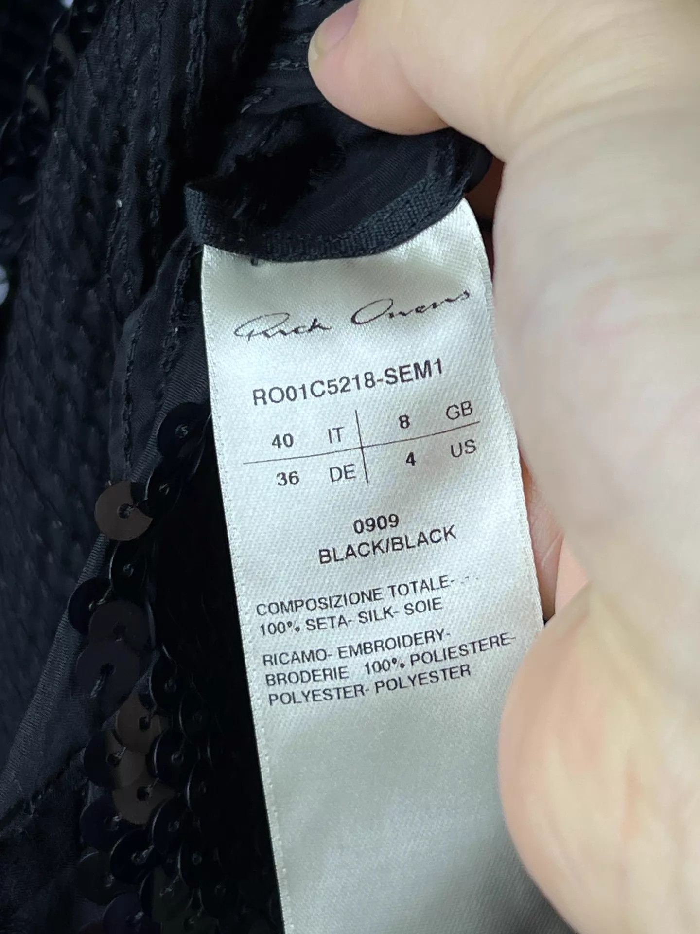 Rick Owens Rick Owens 23ss Runway Silk Sequin Top 40 Size S / US 4 / IT 40 - 6 Thumbnail