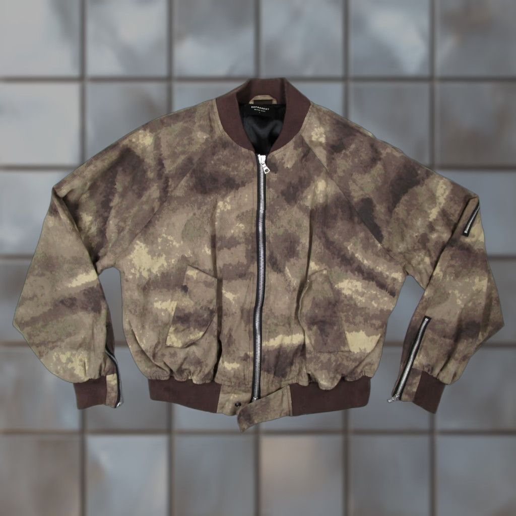 Vintage Represent Jacket Mens Small Brown Camo Wax Cotton Full Zip Bomber Military Size US S / EU 44-46 / 1 - 1 Thumbnail