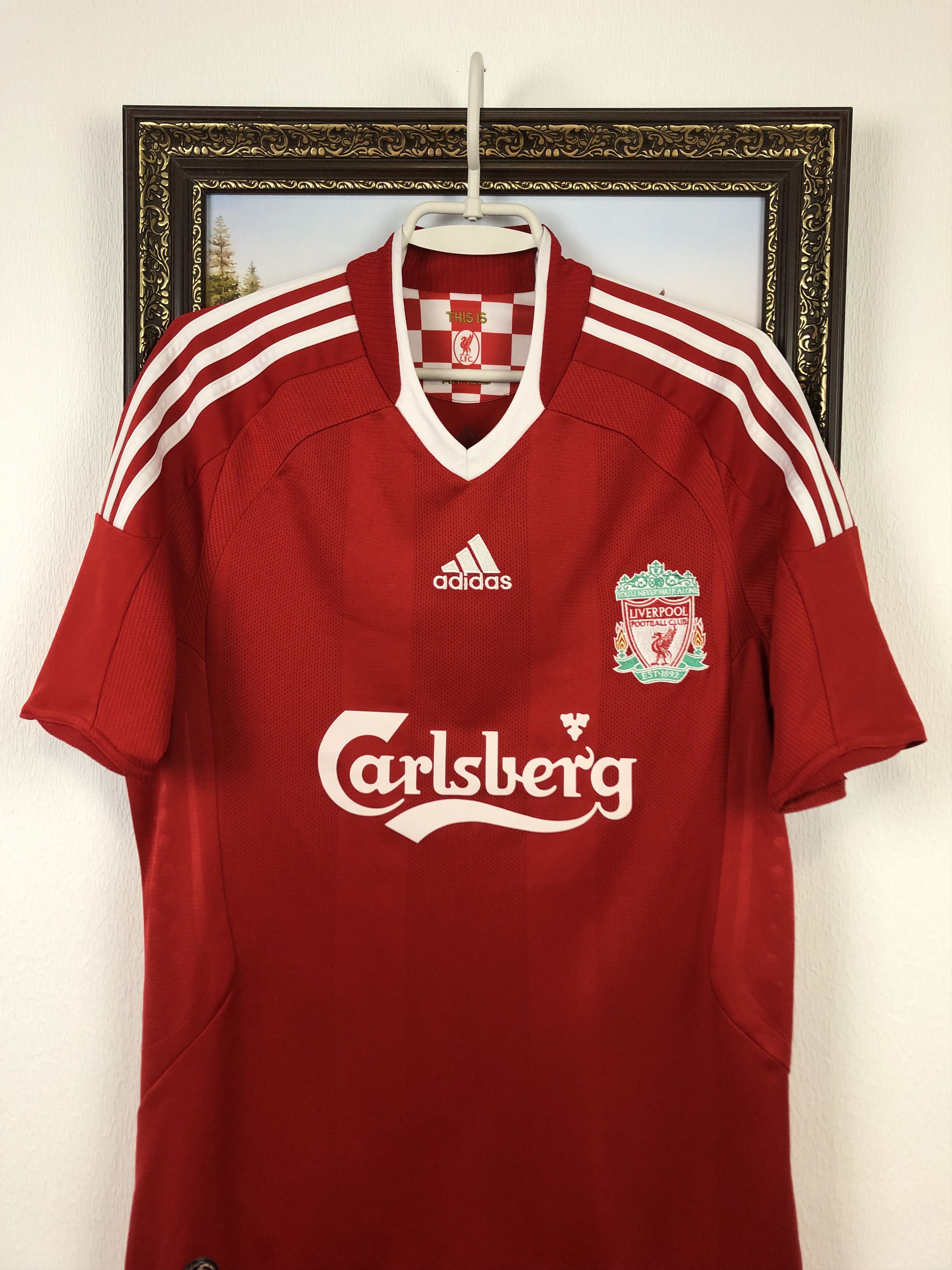 Adidas Liverpool football shirt 2008 Soccer Adidas Jersey Rare Size US S / EU 44-46 / 1 - 2 Thumbnail