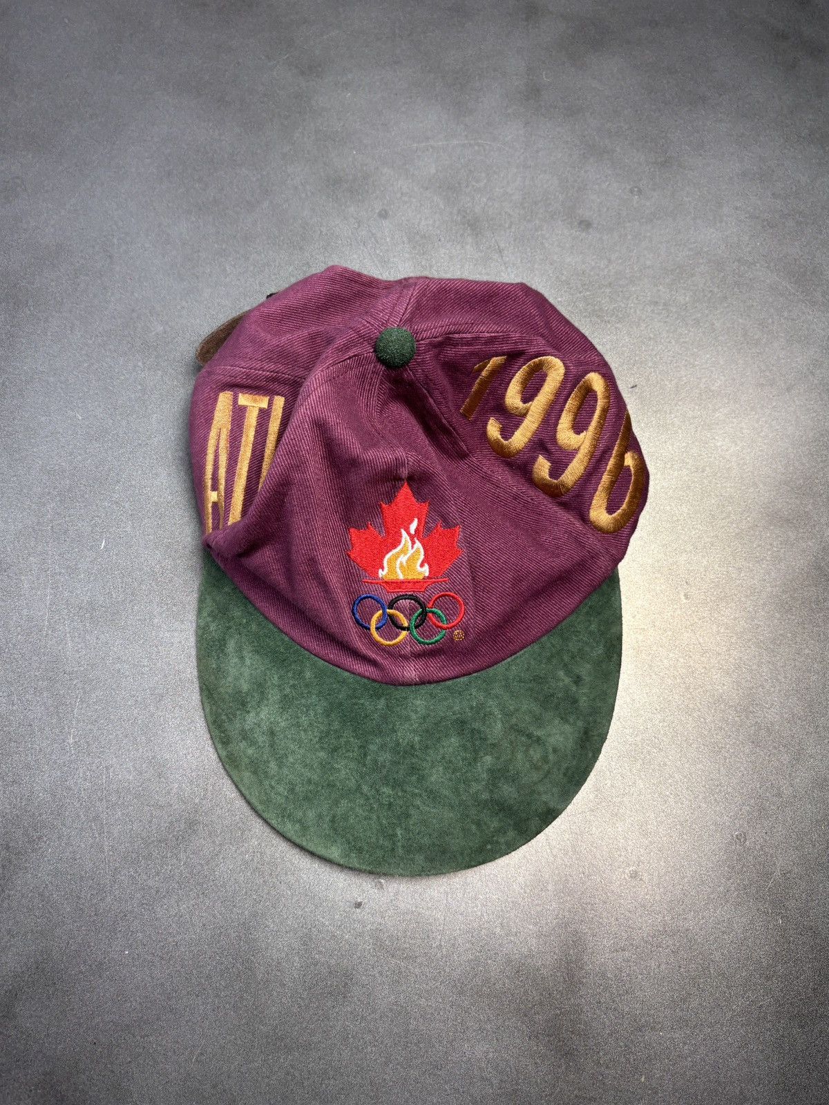 USA Olympics × Vintage 1996 Atlanta Olympics Cap Vintage Baseball Hat Suede Brim Size ONE SIZE - 3 Thumbnail