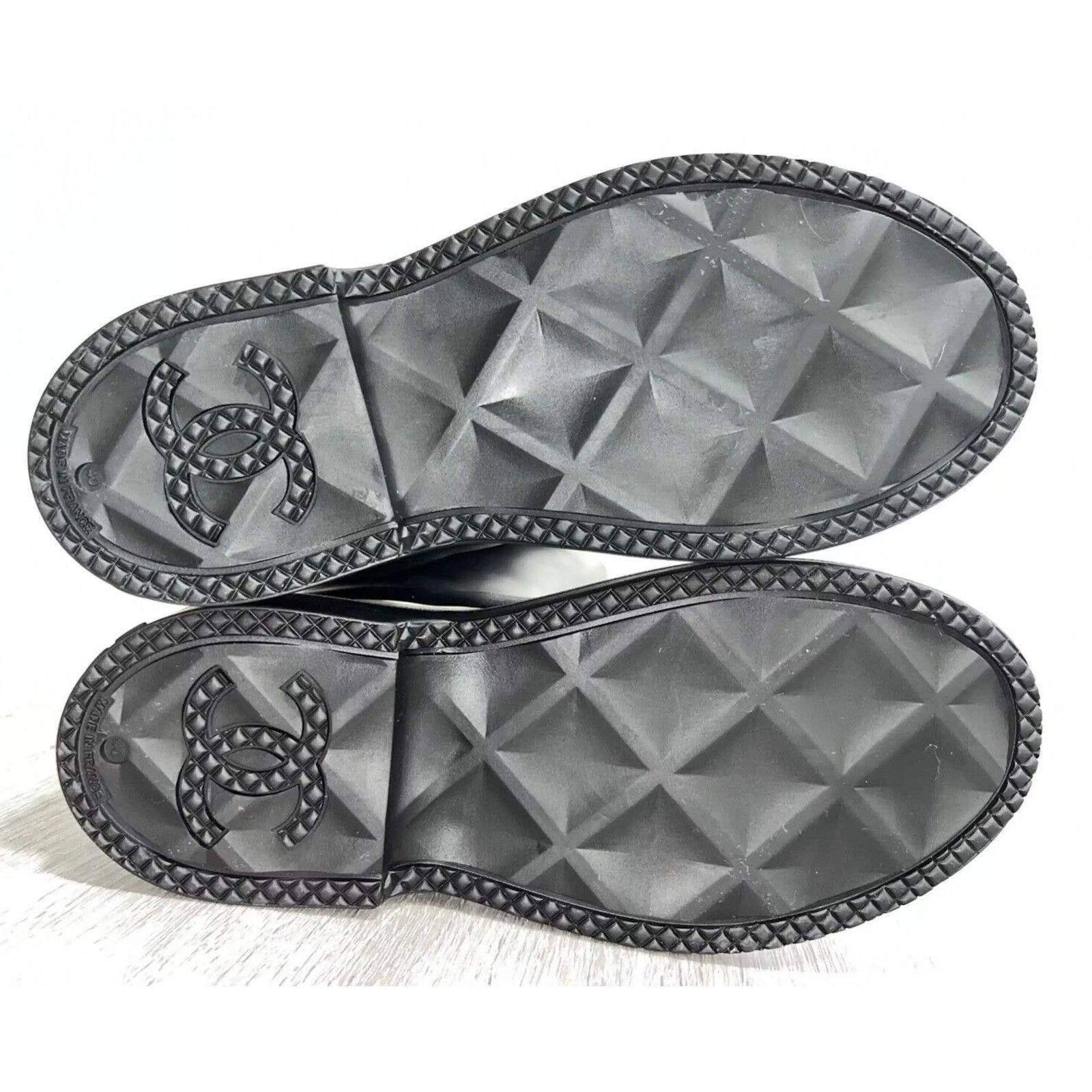 Chanel 22K Caoutchouc CC Thigh High Pull On Rubber Rain Boot 40 Size US 10 / IT 40 - 12 Thumbnail