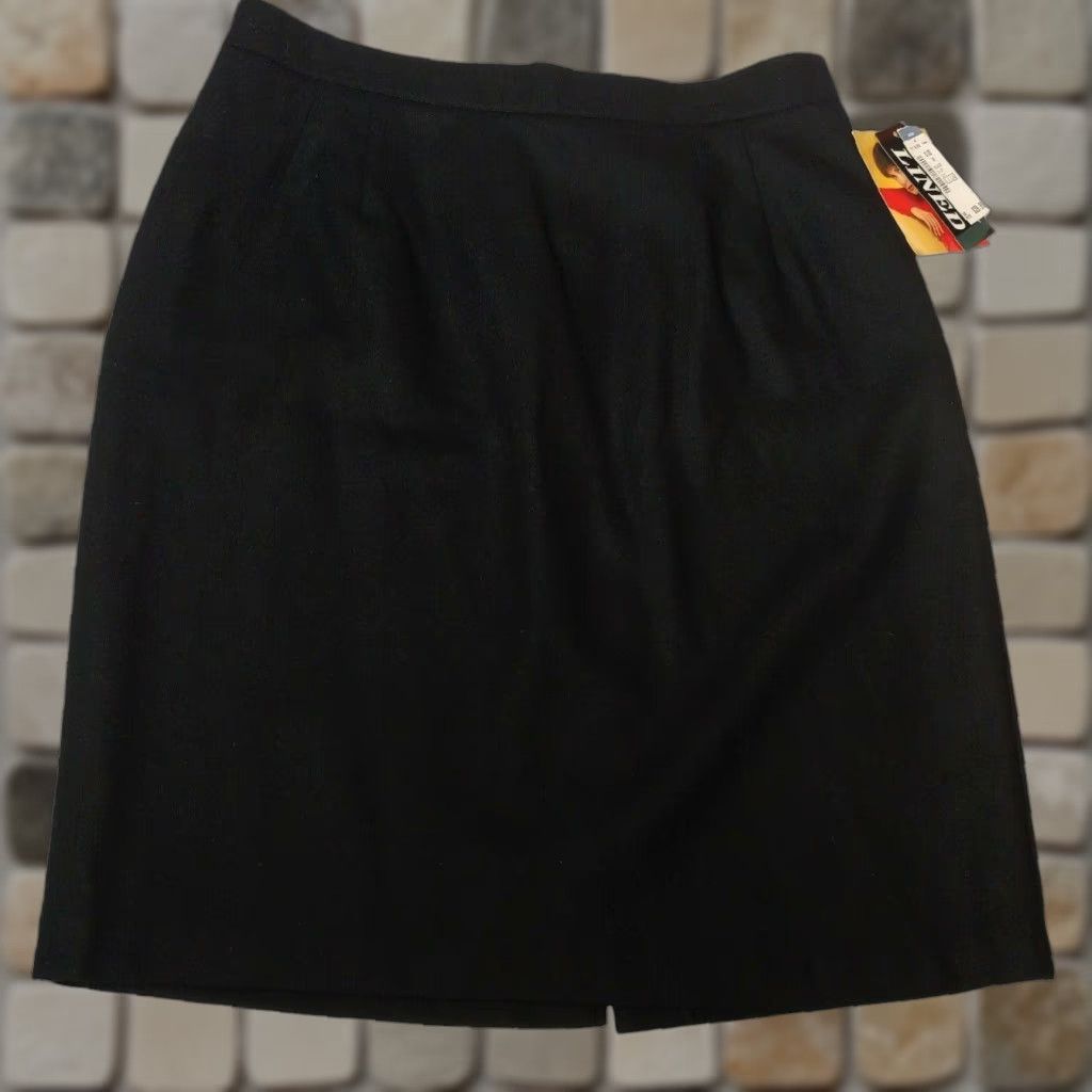 Vintage VINTAGE Connie Sellecca Skirt Regular Size 14 Black Wool Knee Length Pencil Straight Women Mens? Size 36" / US 14 / IT 50 - 1 Thumbnail