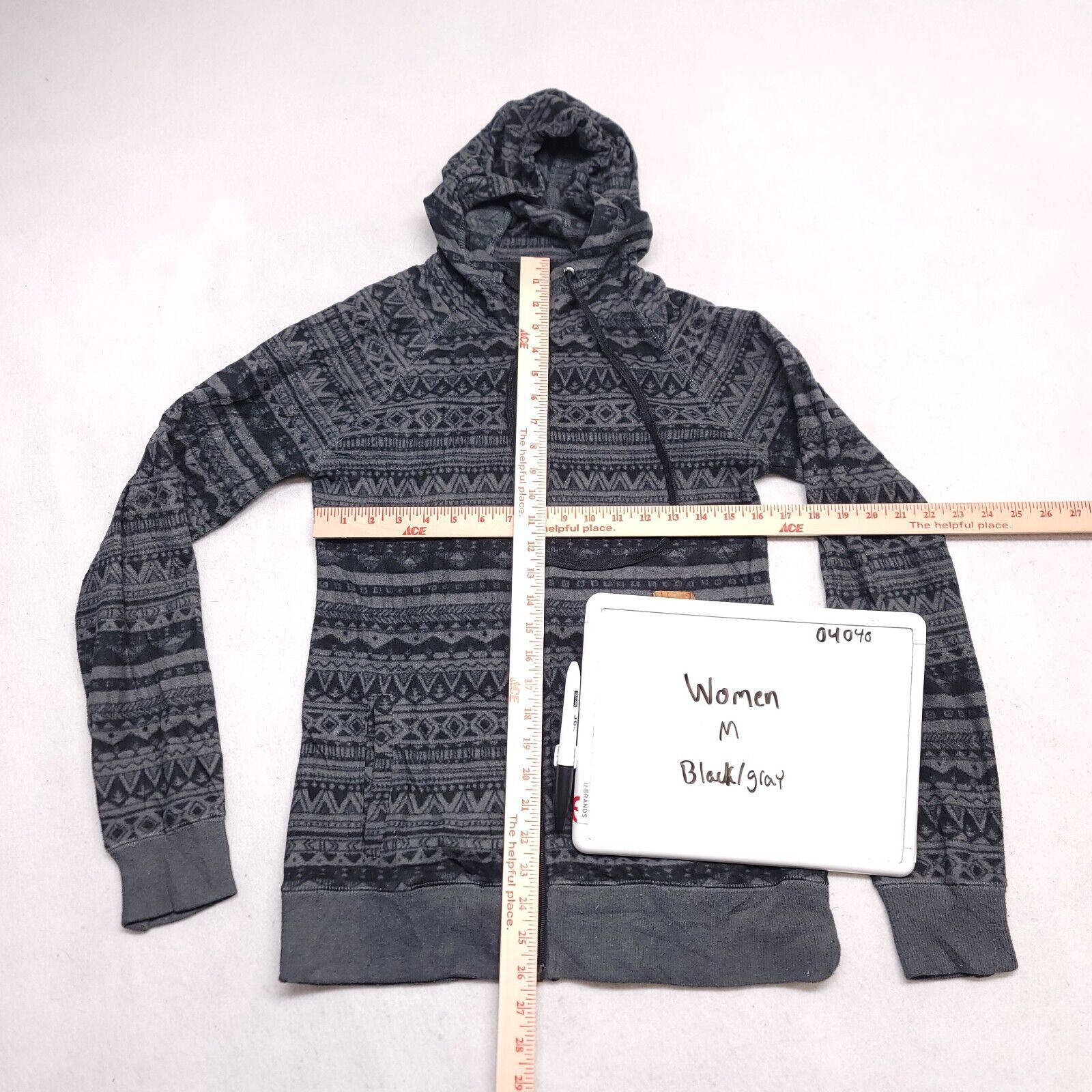 Empyre Empyre Long Sleeve Zip Up Hoodie Womens Size M Black Gray Size M / US 6-8 / IT 42-44 - 4 Thumbnail