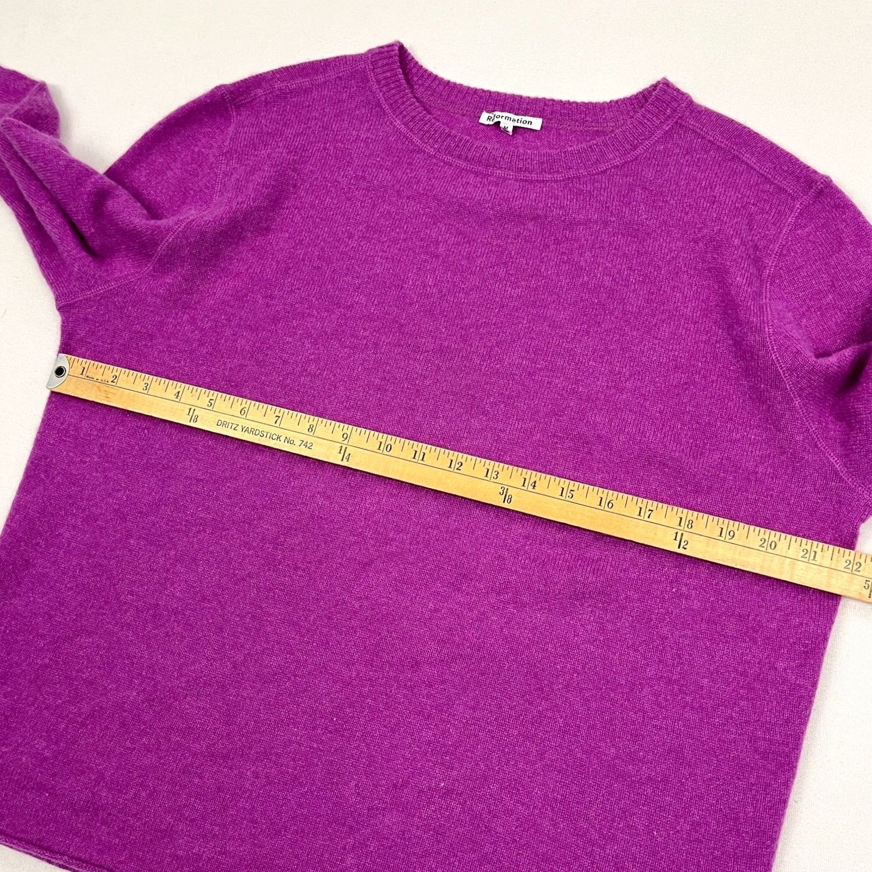 Reformation Reformation Sweater Womens M Purple Recycled Cashmere Knit Crewneck Luxe Preppy Size M / US 6-8 / IT 42-44 - 5 Thumbnail