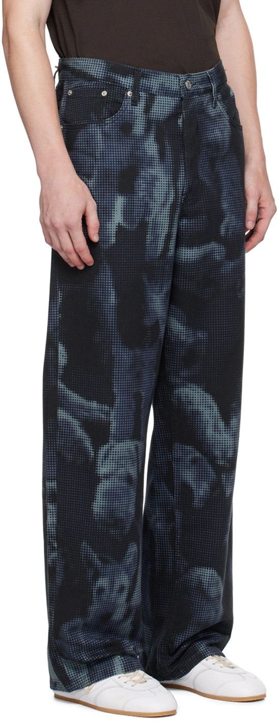 Dries Van Noten o1h1sh11224 Printed Denim Jeans in Navy Size US 32 / EU 48 - 4 Thumbnail