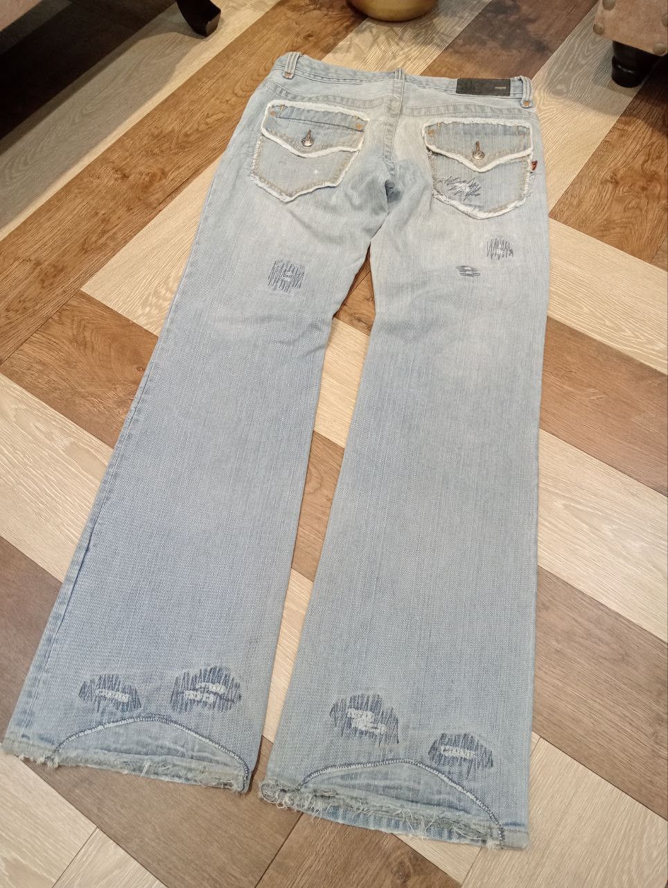 If Six Was Nine JAPANESE CUSTOM CULTURE FLARED JEANS Size US 33 - 12 Thumbnail