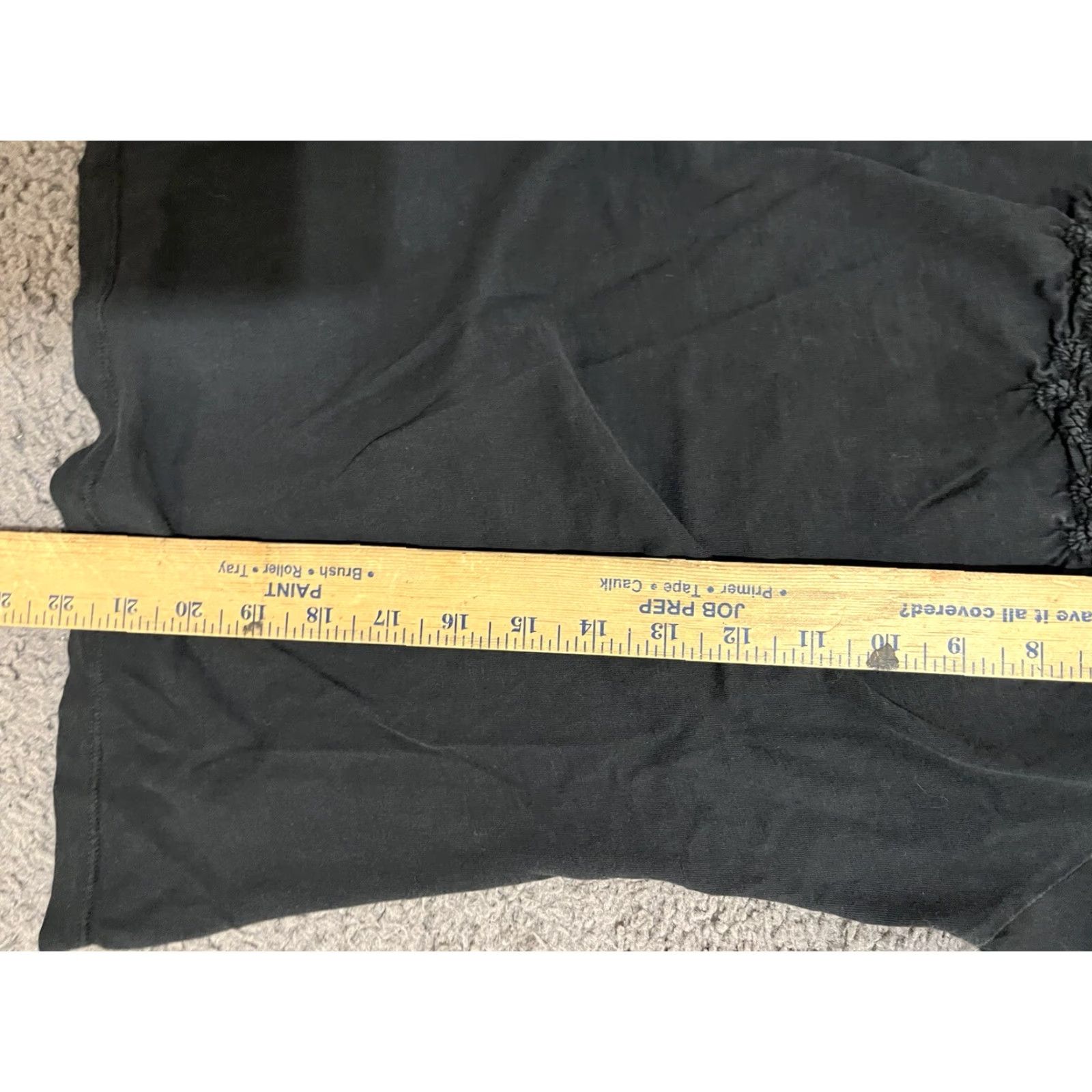 Loft VINTAGE LOFT Solid Black Short Sleeve T-Shirt Petites PS Womens Size 28" / US 6 / IT 42 - 5 Thumbnail
