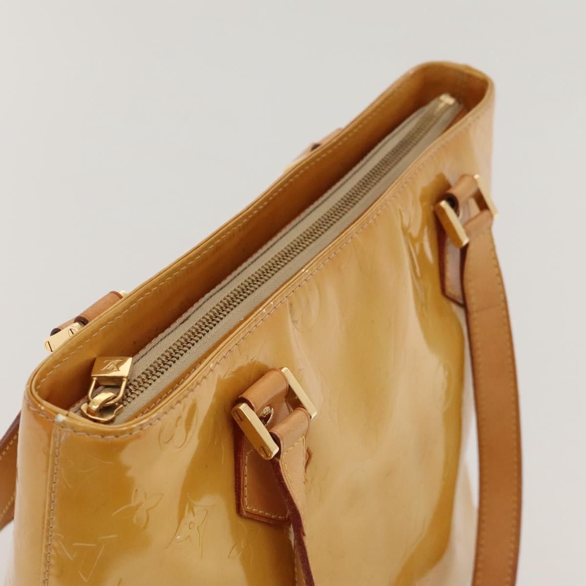 Louis Vuitton LOUIS VUITTON Monogram Vernis Houston Hand Bag Beige M91004 Size ONE SIZE - 6 Thumbnail