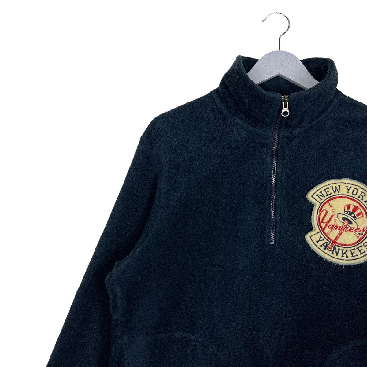 Japanese Brand 🔥 VINTAGE NEW YORK YANKEES MLB ANORAK FLEECE Size US XL / EU 56 / 4 - 7 Thumbnail