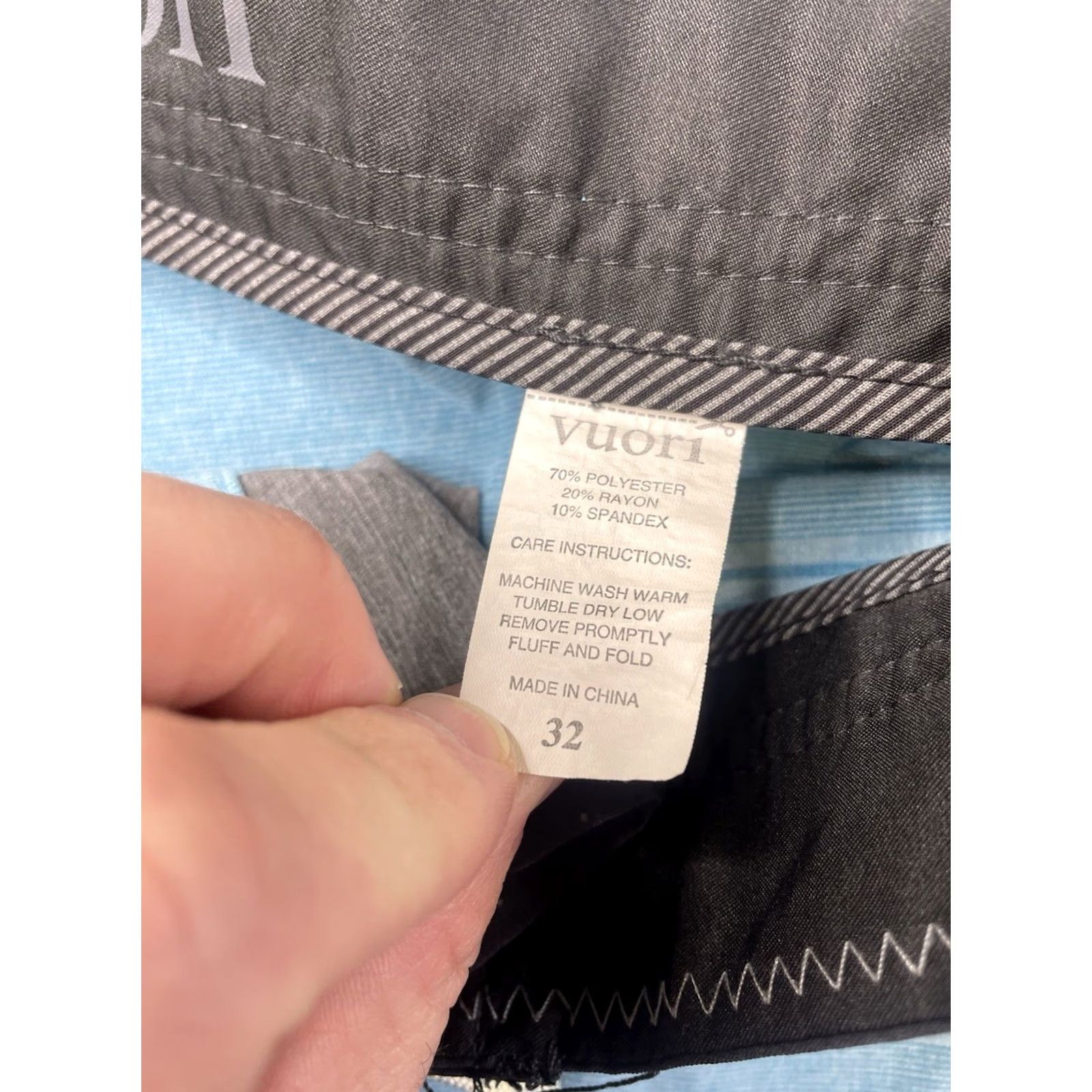 Vuori Vuori Shorts Mens 32 V Cycle Board Shorts Drawstring Casual Striped Blue Swim Size US 32 / EU 48 - 5 Thumbnail