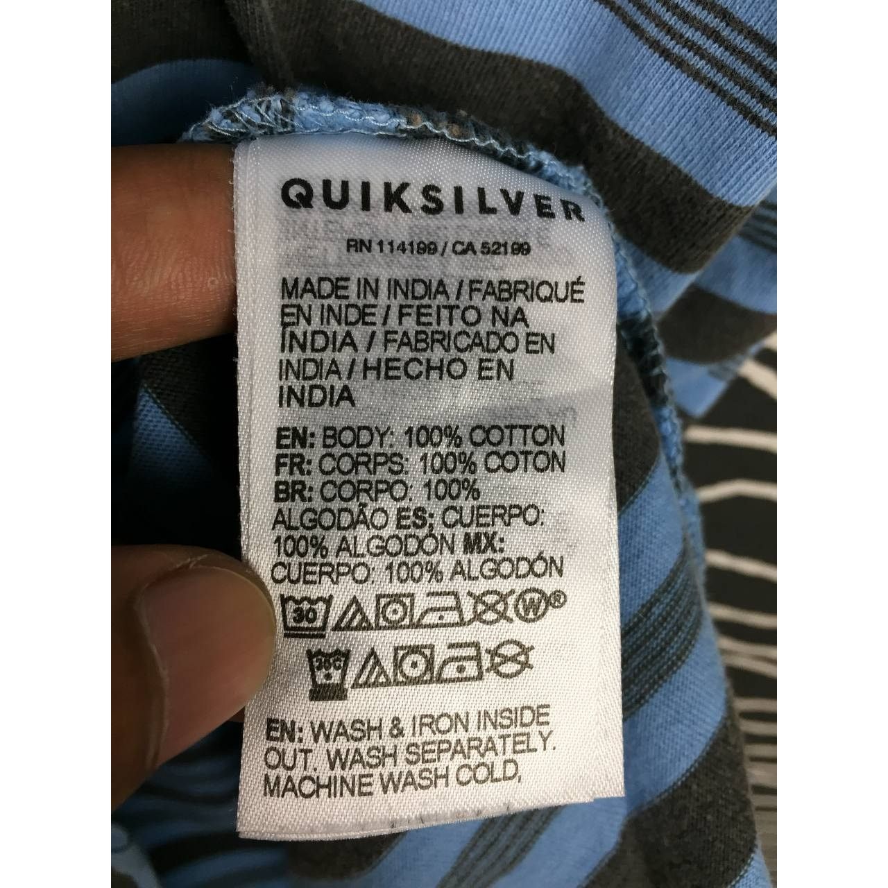 Quiksilver Quiksilver Surf & Snowboard Apparel Striped Crewneck Tee Size US M / EU 48-50 / 2 - 9 Thumbnail