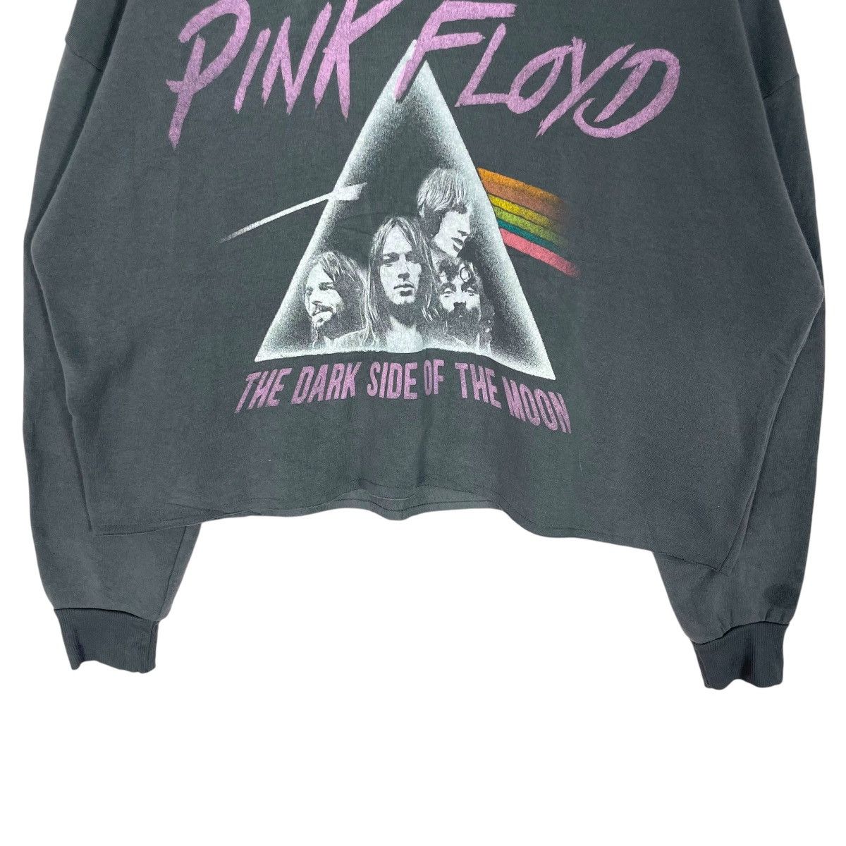 Pink Floyd Vintage Pink Floyd Cropped Sweatshirt Big Logo Band Rock Tee Size L / US 10 / IT 46 - 6 Thumbnail
