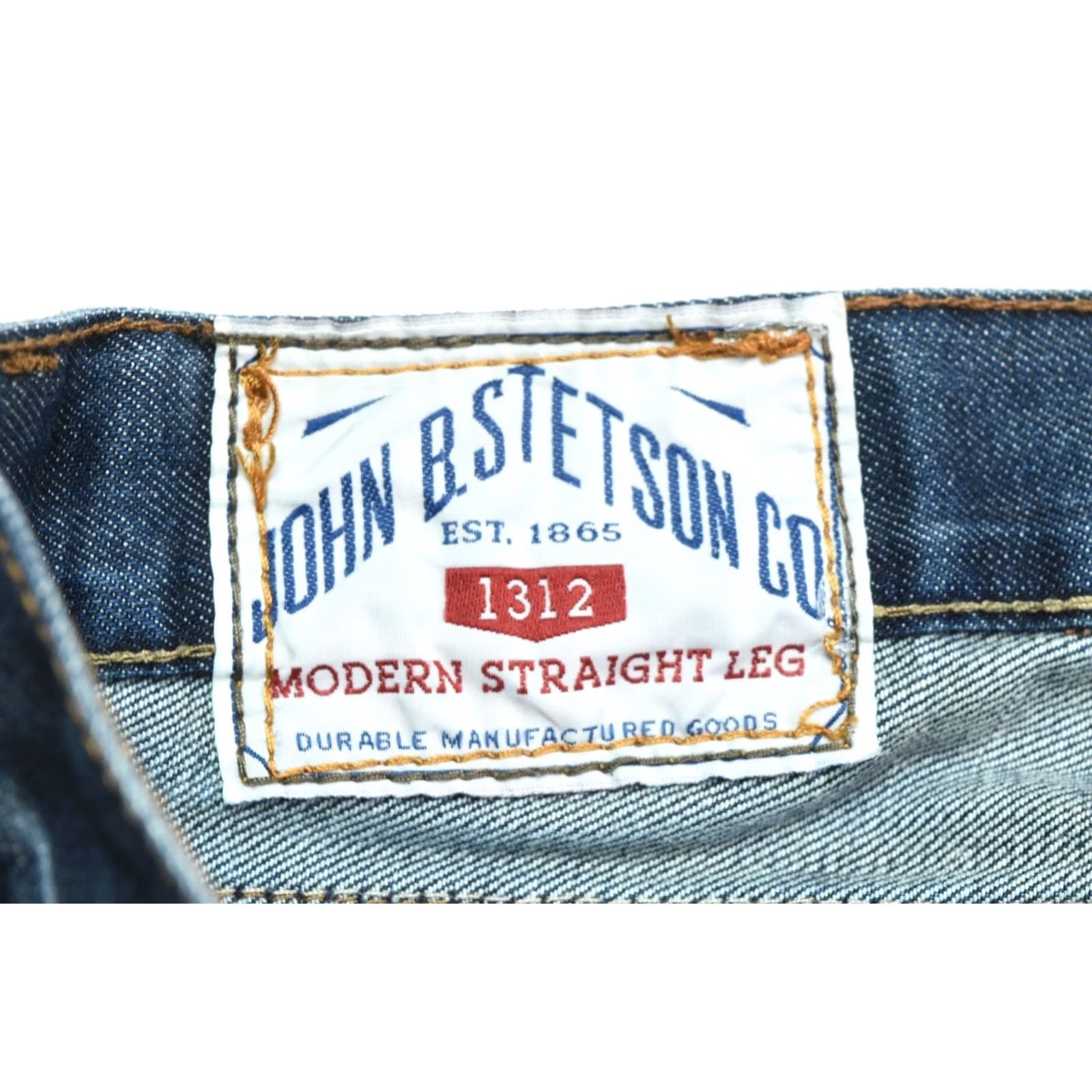 Stetson Stetson Jeans Mens 34x32 Blue Modern Fit Straight Denim Distressed 5-Pocket Design Jeans Mens Size US 34 / EU 50 - 6 Thumbnail