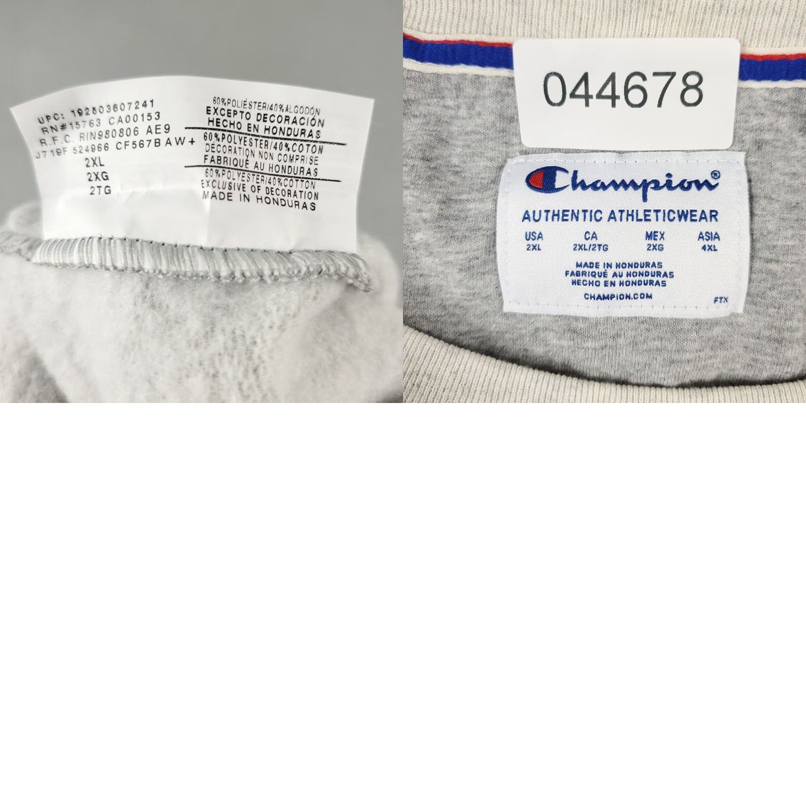Champion VINTAGE Champion Sweater Pullover Mens 2XL Crew Neck Long Sleeve Casual Knit Top Gray Size US XXL / EU 58 / 5 - 8 Thumbnail
