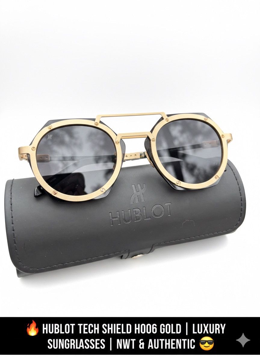 Hublot Hublot Tech Shield Sunglasses H006 Gold/Bue Pristine CASE Size ONE SIZE - 1 Thumbnail