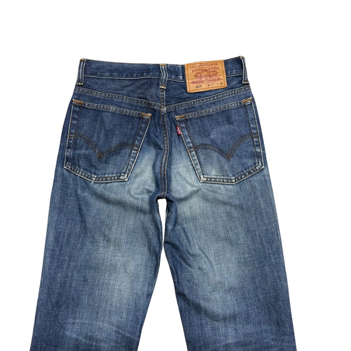 Levi's Vintage Levis 517 Flare Jeans Distressed Hedi Slimane Style Size US 27 - 9 Thumbnail