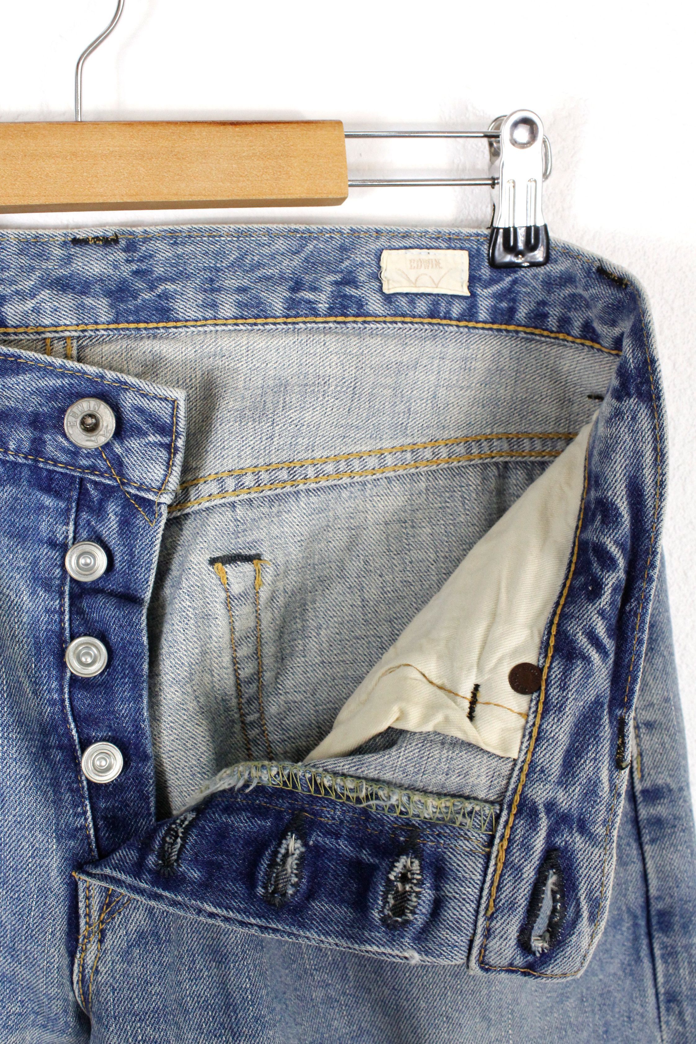 Edwin × Japanese Brand × Self Edge Edwin ESC33L Japan Rainbow Selvage Denim Jeans Pants 31 Size US 31 - 5 Thumbnail