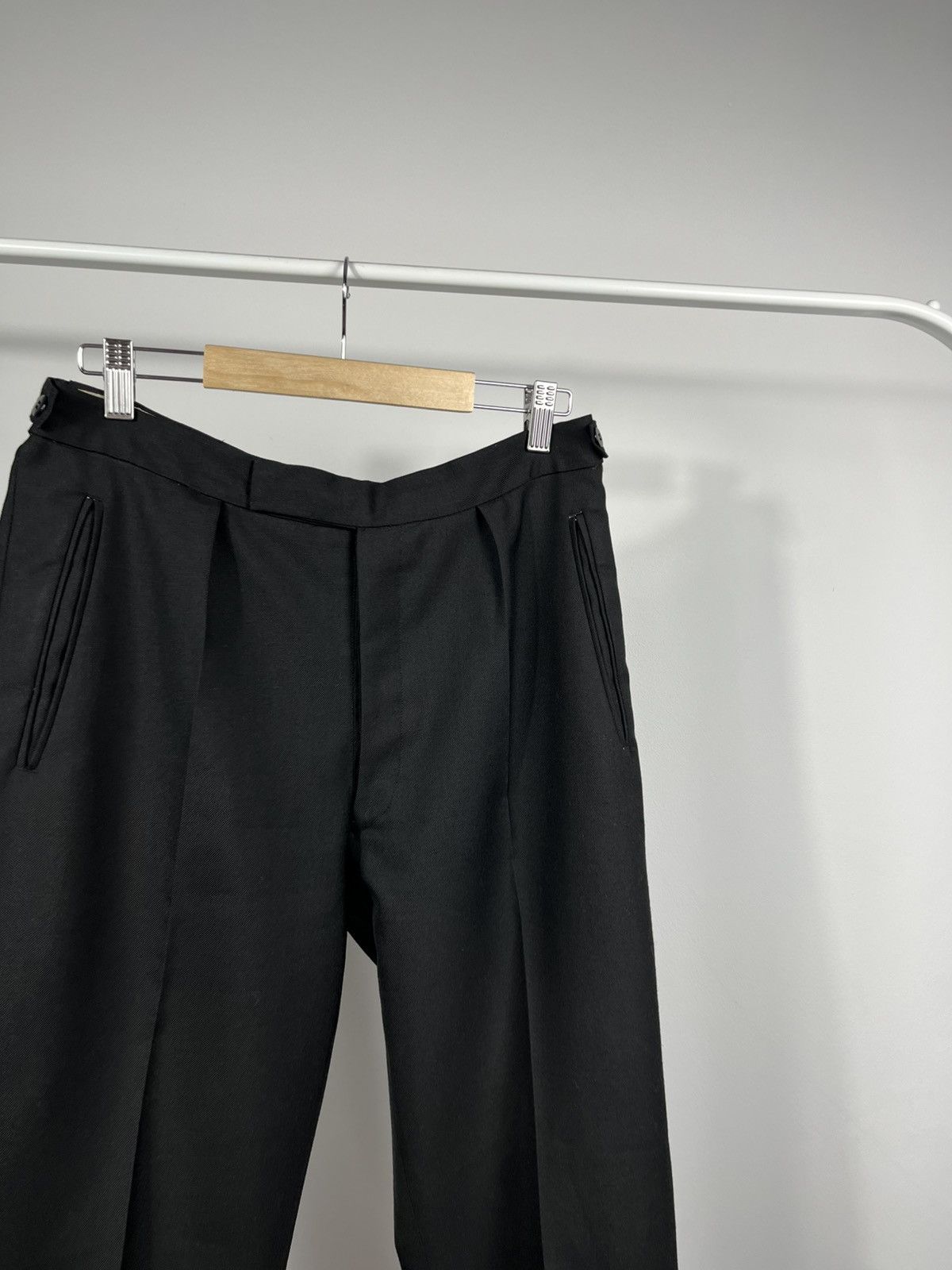 Other Vintage Black Tailored Pants Classic High Waist Trousers Size US 30 / EU 46 - 3 Thumbnail