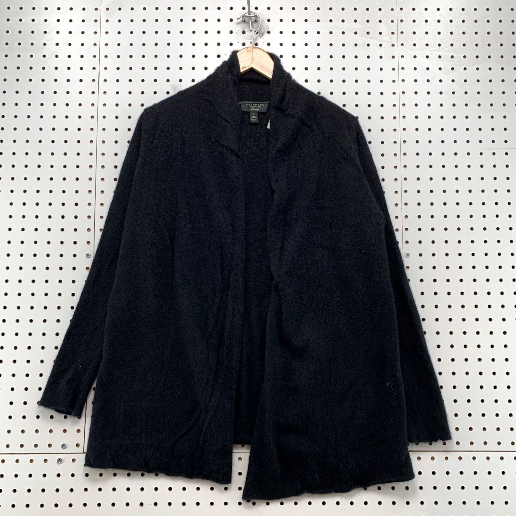 Charter Club Charter Club Cardigan Sweater Womens Small Black 100% Cashmere Open Front Cardigan Winter Fall Spring Men/Women Size S / US 4 / IT 40 - 2 Thumbnail