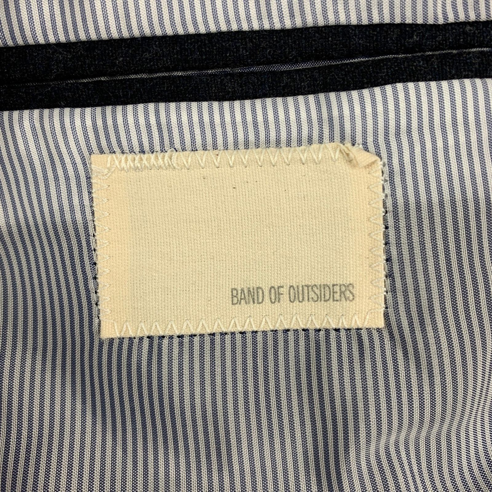 Band Of Outsiders Size 40 Grey Charcoal Wool Double Breasted Sport Coat Size 40R - 5 Thumbnail
