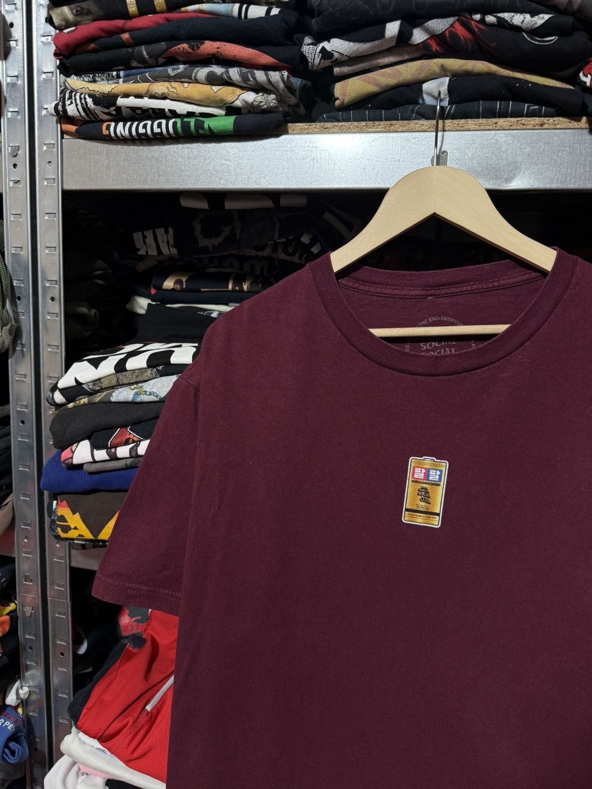Anti Social Social Club Anti Social Social Club Straight To Voicemail Maroon Tee Size US XL / EU 56 / 4 - 3 Thumbnail