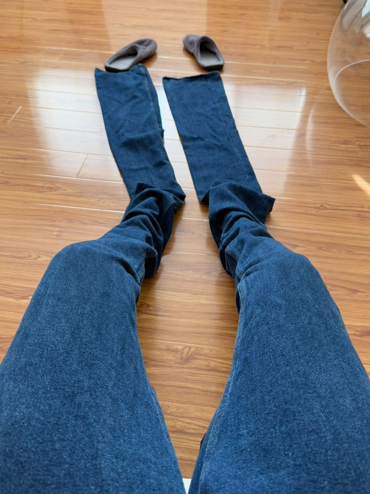 Y/Project 7 Foot Long Ultra Inseam Stack Denim Jeans Size US 28 / EU 44 - 3 Thumbnail