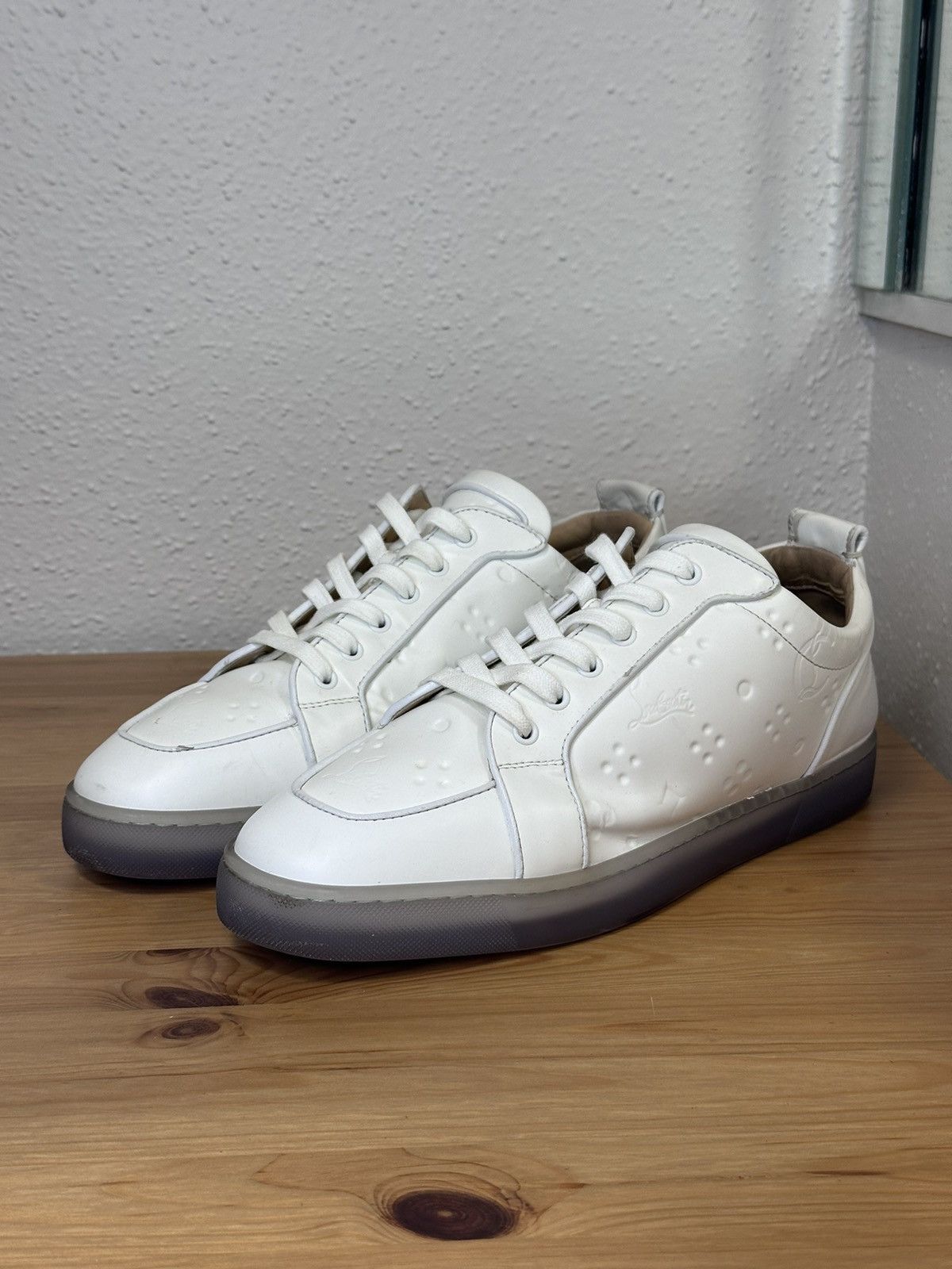 Christian Louboutin White Leather Rantulow Sneakers
