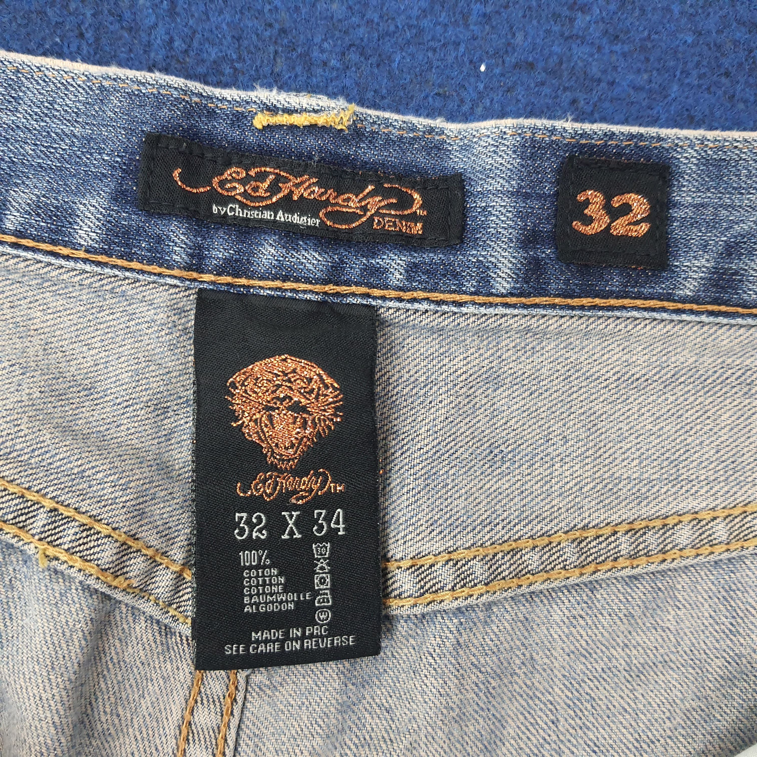 Ed Hardy Vintage Ed Hardy by Christian Audigier Jeans C258N3 Size US 32 / EU 48 - 7 Thumbnail