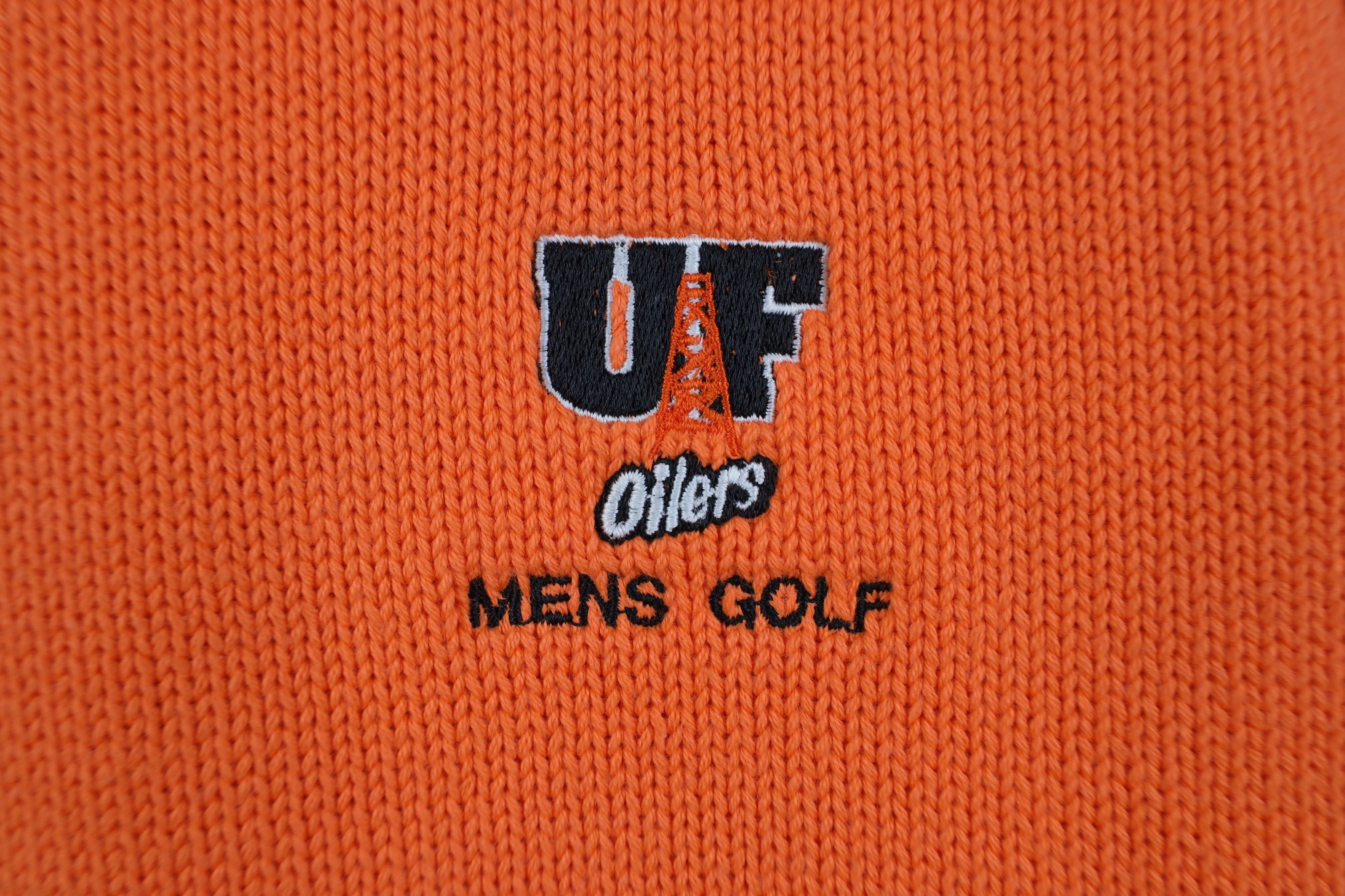 Lands' End Vintage 90s Lands End University of Findlay Golf Sweater Size US L / EU 52-54 / 3 - 4 Thumbnail