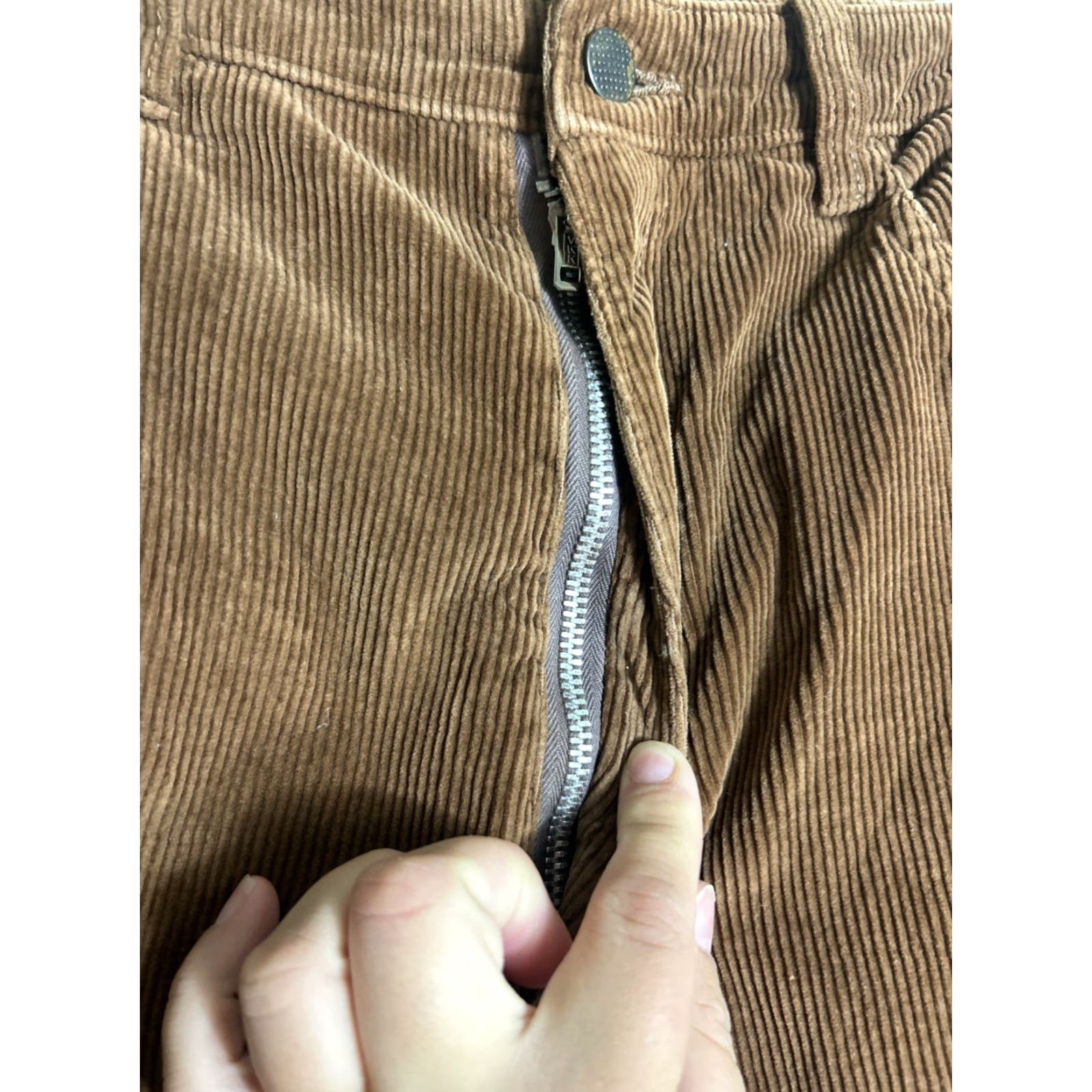 Sears VINTAGE Sears Women’s Pants Brown Corduroy 14 Zipper Broken 30x30 Size 36" / US 14 / IT 50 - 6 Thumbnail