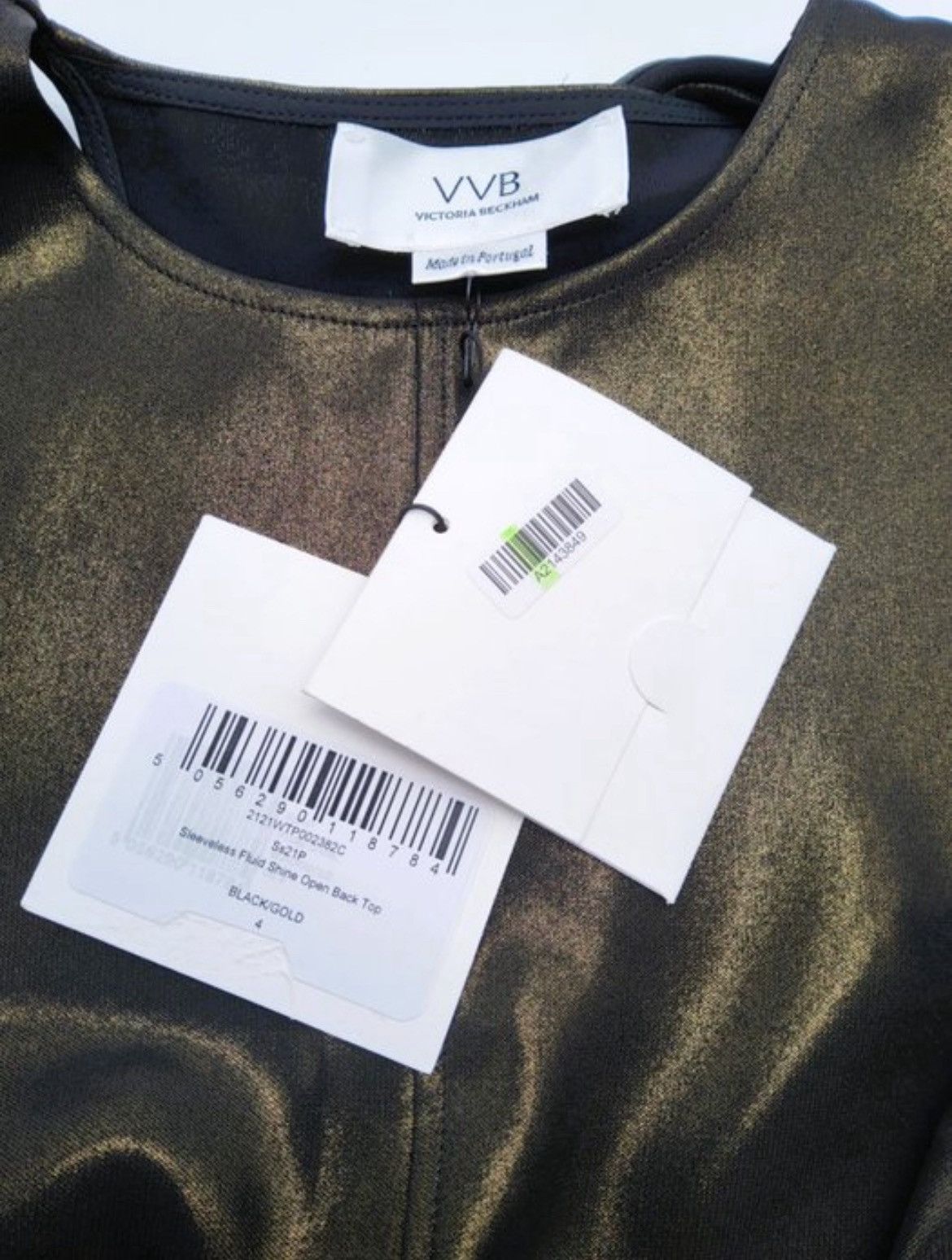 Victoria Beckham Victoria Beckham Metallic Open Back Top – NWT – XS Size XS / US 0-2 / IT 36-38 - 7 Thumbnail