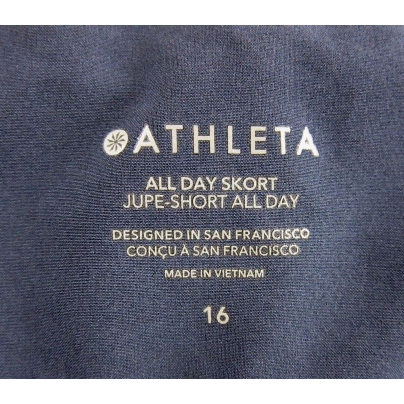 Athleta Athleta Blue Stretch Zip Pocket Shorts Lined Skort Skirt All Day Golf 16 Women XS-Adult? Size 38" / US 16 / IT 52 - 4 Thumbnail