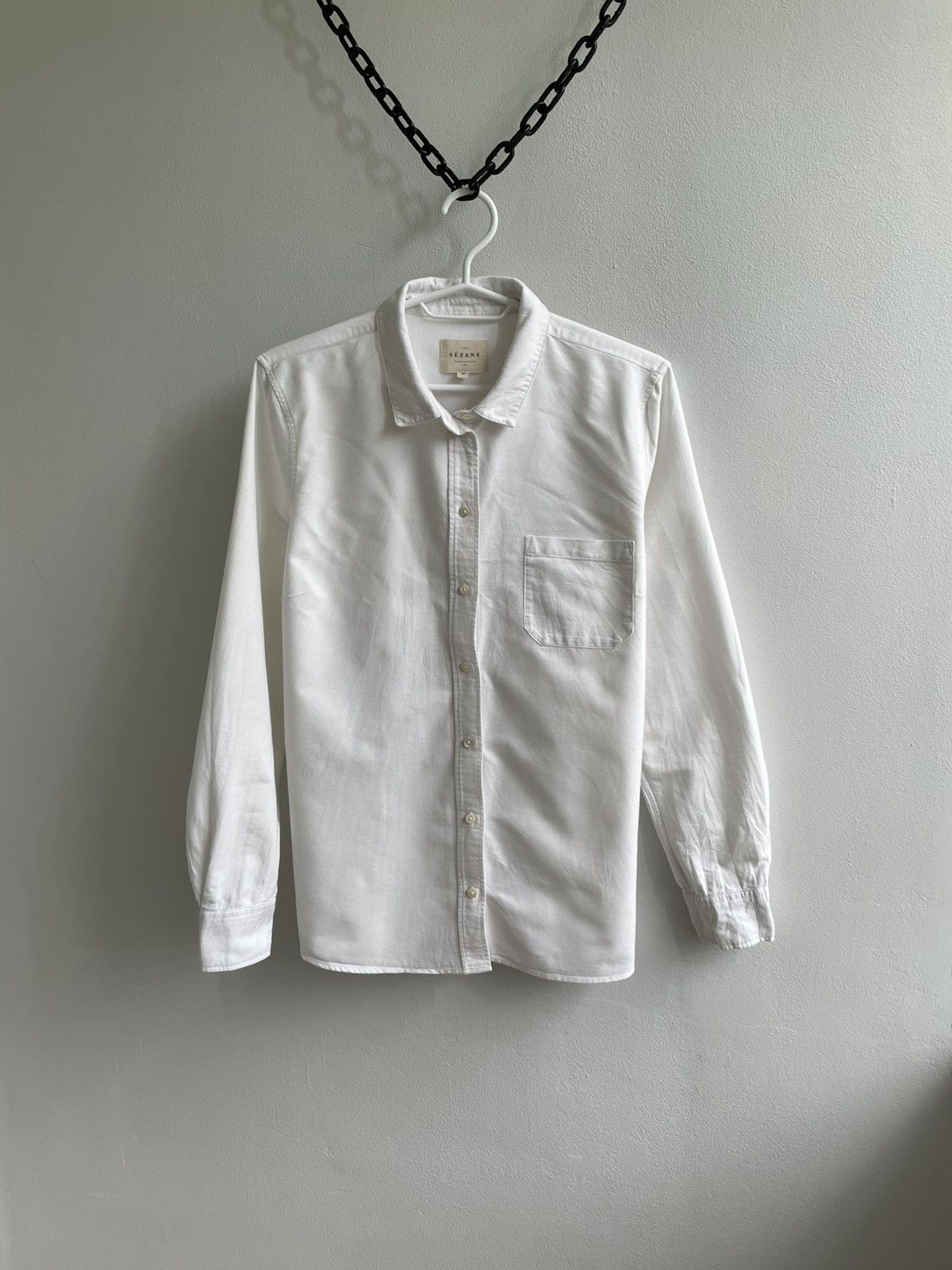 Sezane Sezane Button Up Shirt White Cotton Size 42 ( M ) Size M / US 6-8 / IT 42-44 - 1 Thumbnail