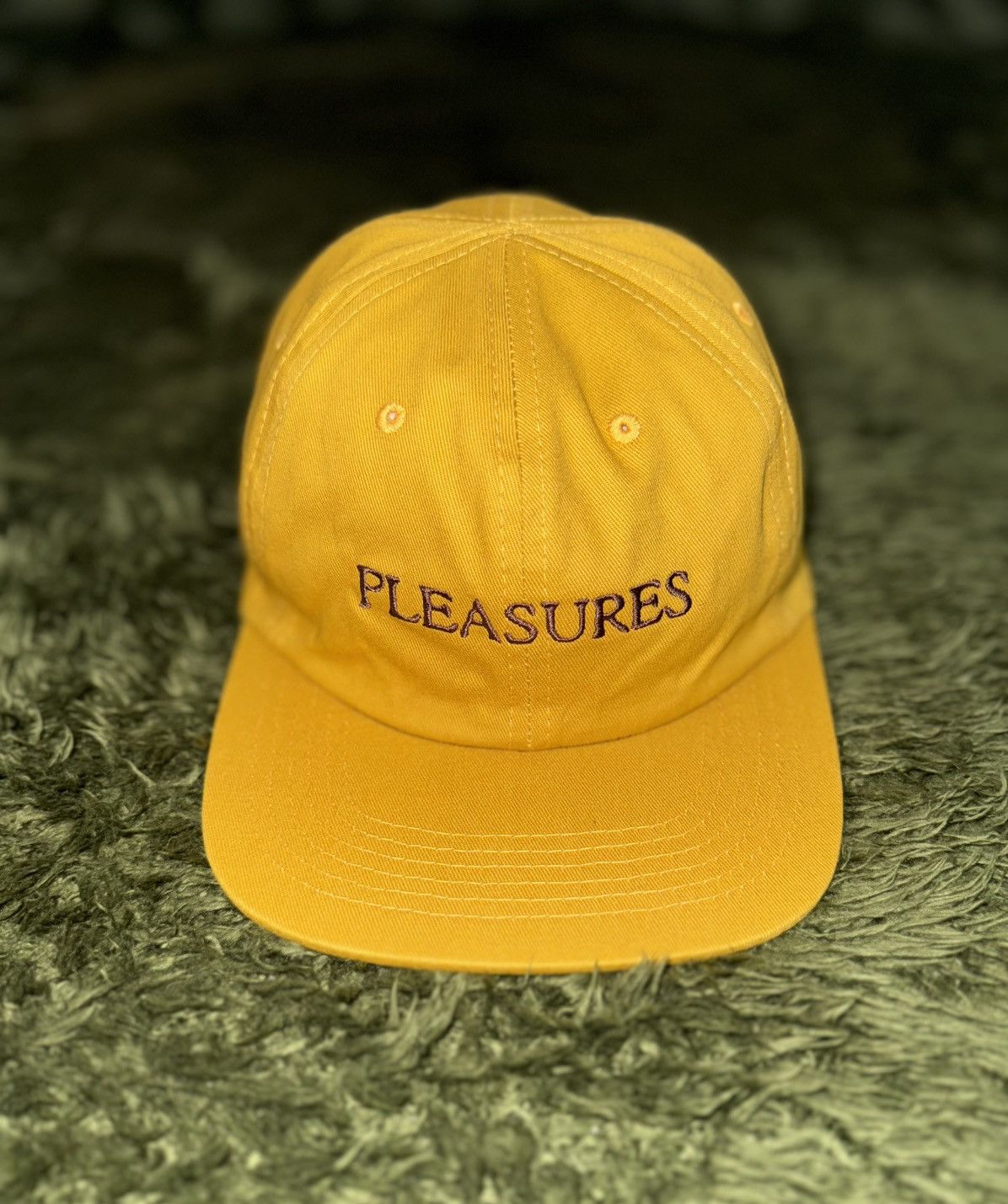 Pleasures Pleasures reversible embroidery logo cap mustard Size ONE SIZE - 6 Thumbnail