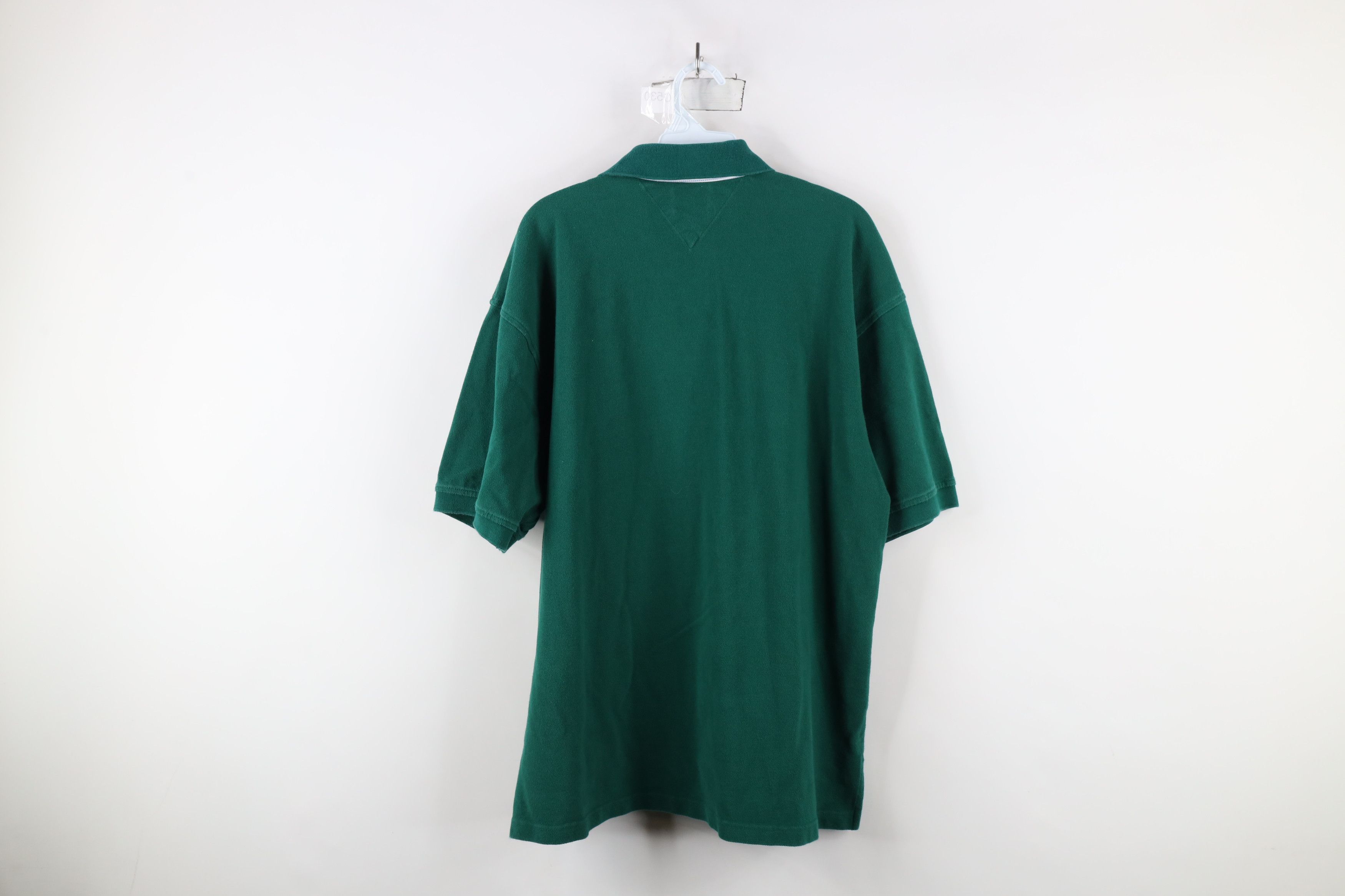 Tommy Hilfiger × Vintage Vintage 90s Tommy Hilfiger Pique Cotton Polo Shirt Green Size US XL / EU 56 / 4 - 8 Thumbnail