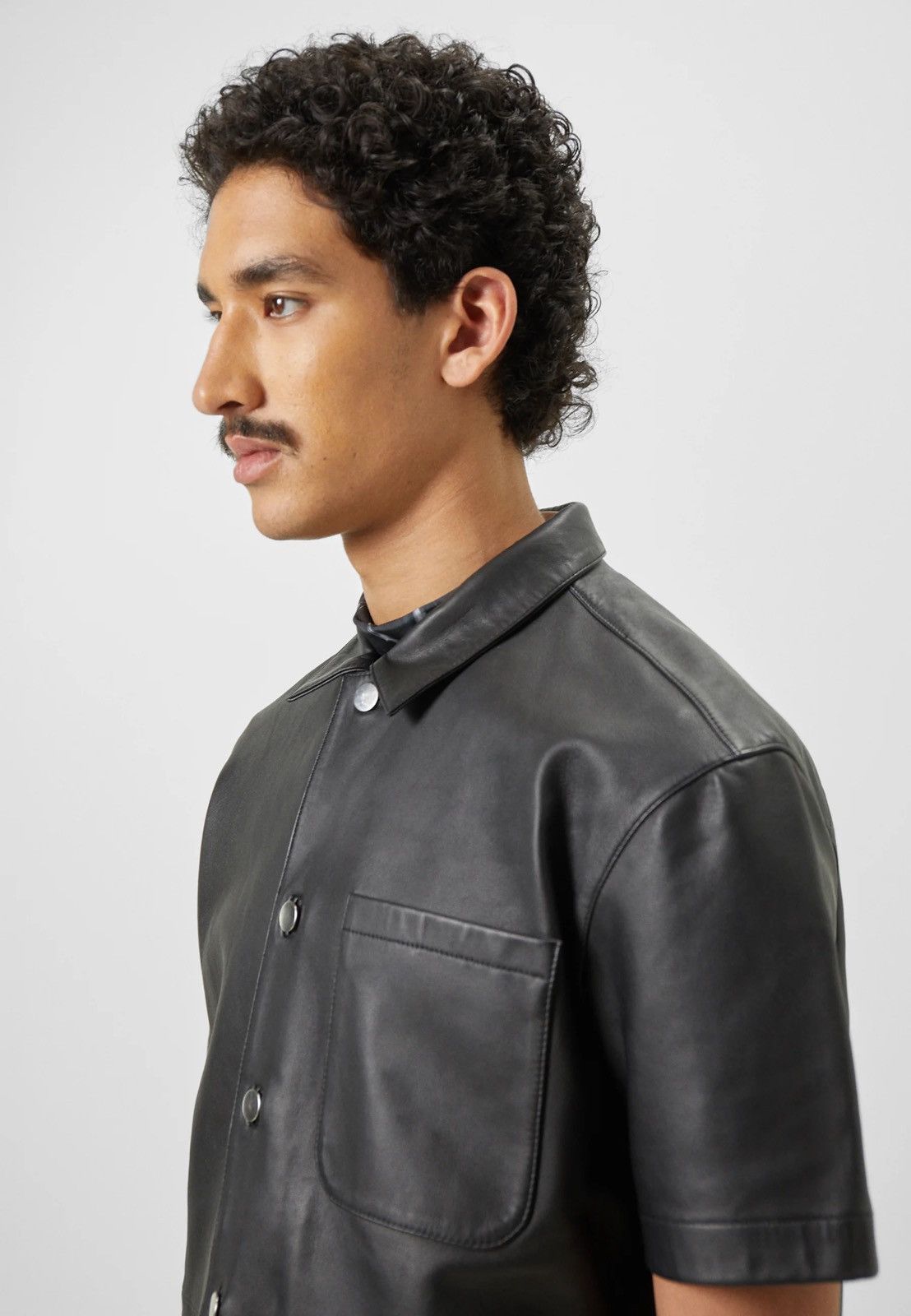 Han Kjobenhavn !DS! FW22 Han Kjobenhavn Black Leather Summer Shirt Size US M / EU 48-50 / 2 - 7 Thumbnail