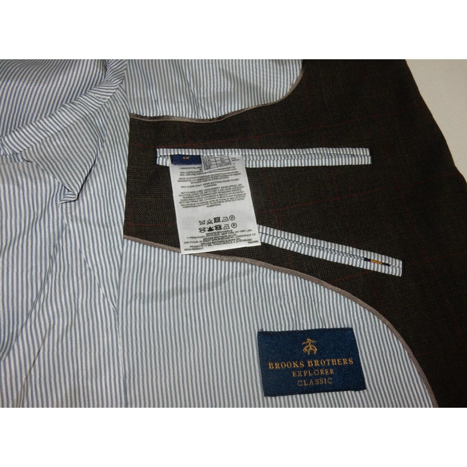 Brooks Brothers Brooks Brothers Blazer Men Plaid Wool 41 Regular Gray 2 Button Jacket blazer Coat Dropped? Explorer Regent Mens Size 42R - 6 Thumbnail