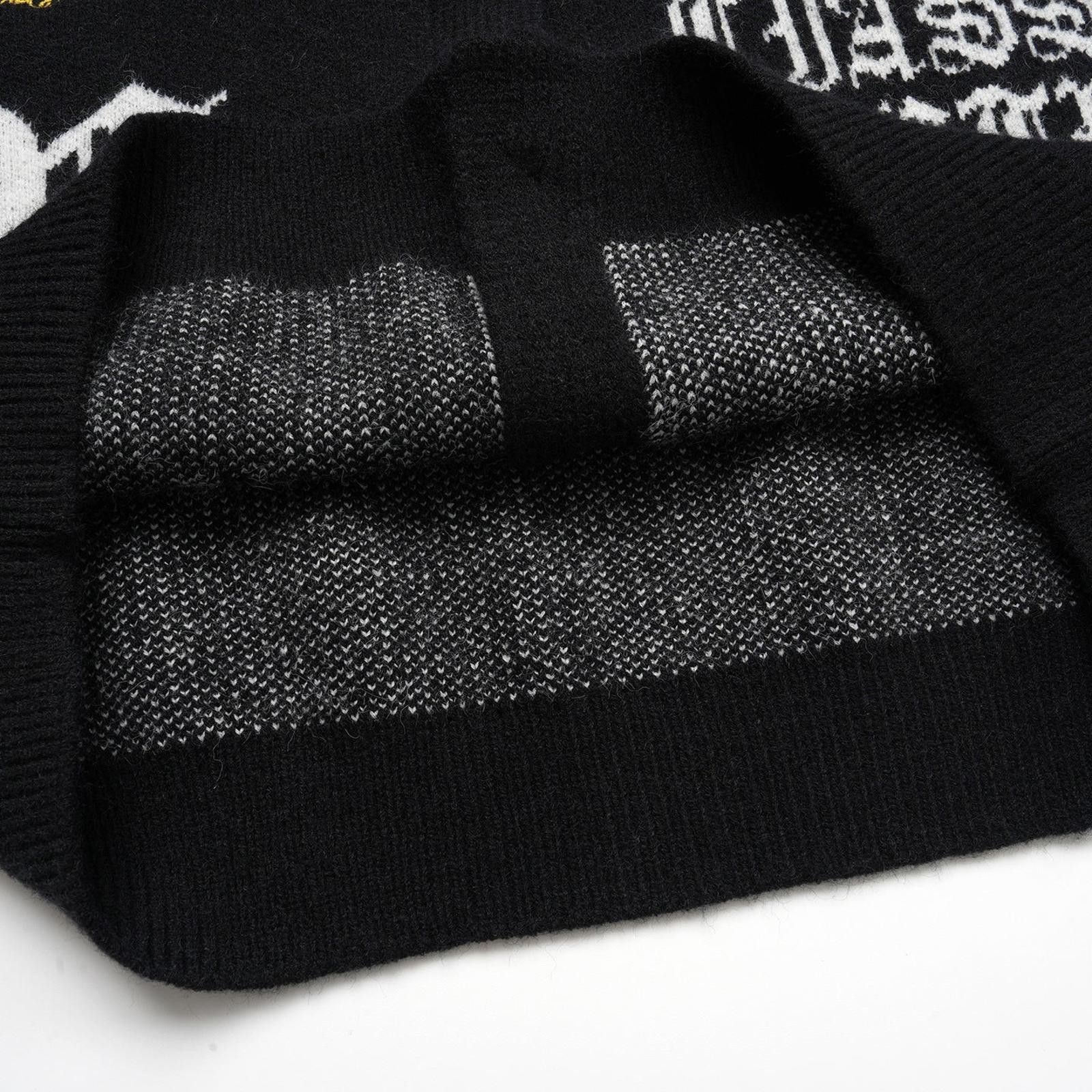 Other Black Graphic Button-Up Cardigan Sweater, Retro Style Size US M / EU 48-50 / 2 - 4 Thumbnail