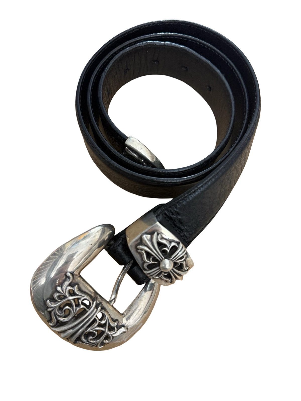 Chrome Hearts Floral cross three piece silver belt Size 36 - 1 Thumbnail