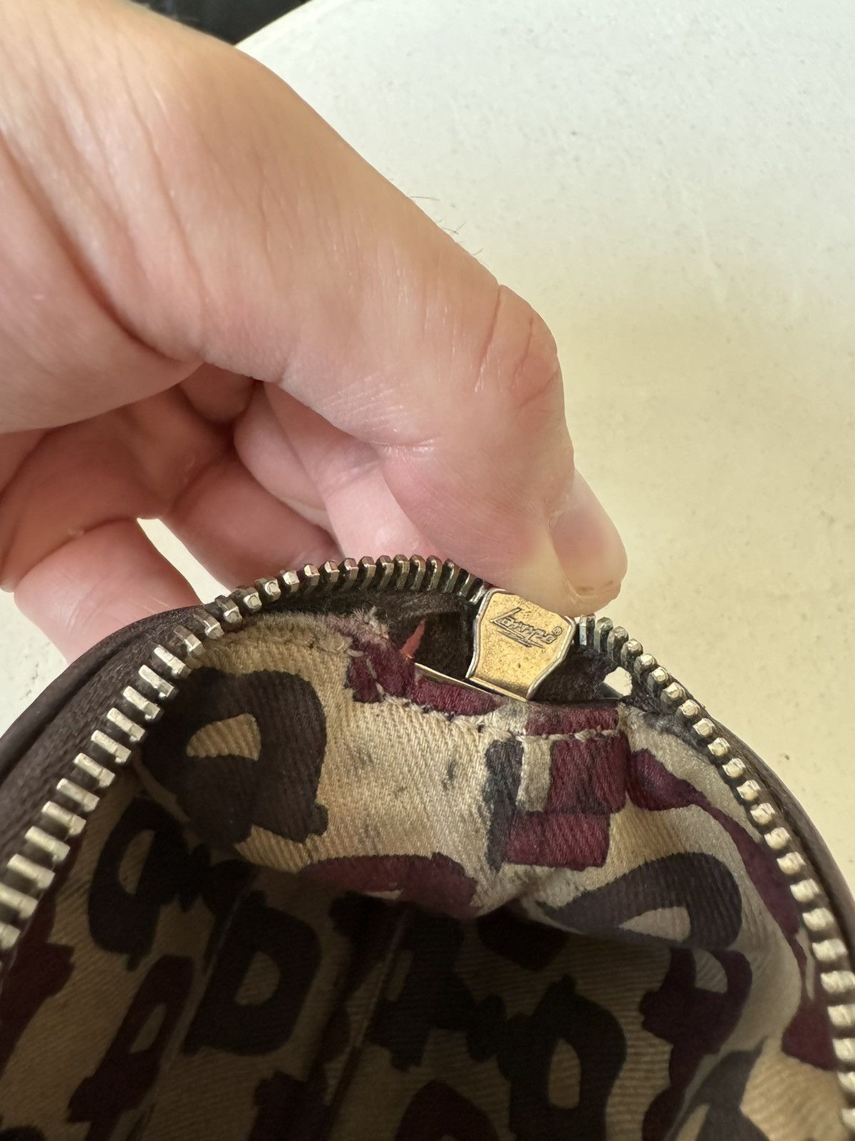 Gucci Vintage Monogram Gucci Clutch Bag Brown Leather Designer Size ONE SIZE - 9 Thumbnail