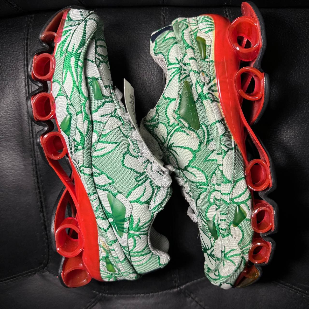Adidas × Raf Simons 4,5us Adidas Raf Simons bounce Flower Green Red sneakers Size US 4.5 / IT 34.5 - 3 Thumbnail