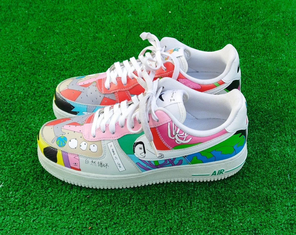 Nike Nike Air Force 1 Flyleather Ruohan Wang Size US 7 / EU 40 - 3 Thumbnail