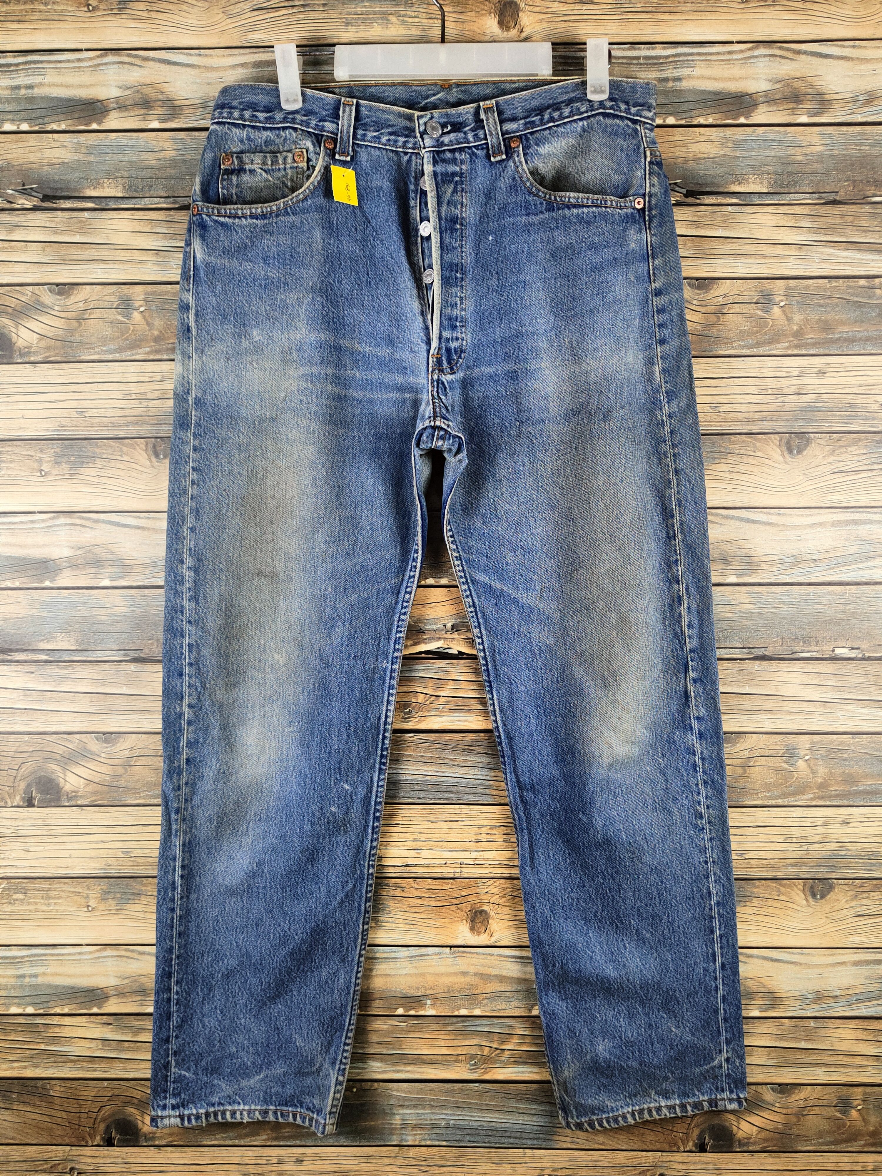 Levi's DL Levi's Blue Distressed Ripped Jeans# 46-891 Size US 34 / EU 50 - 1 Thumbnail