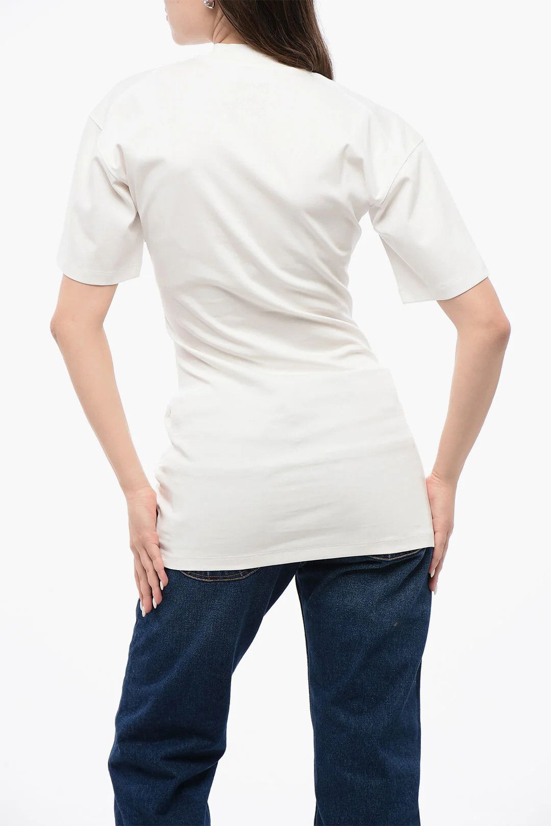 Off-White og1mm0426 Plain Cotton Crewneck T-Shirt in White Size XS / US 0-2 / IT 36-38 - 2 Thumbnail