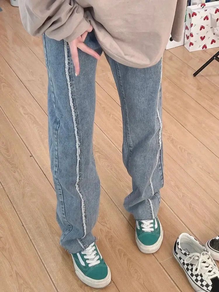 Japanese Brand Straight leg wide leg casual high street jeans Size US 32 / EU 48 - 4 Thumbnail