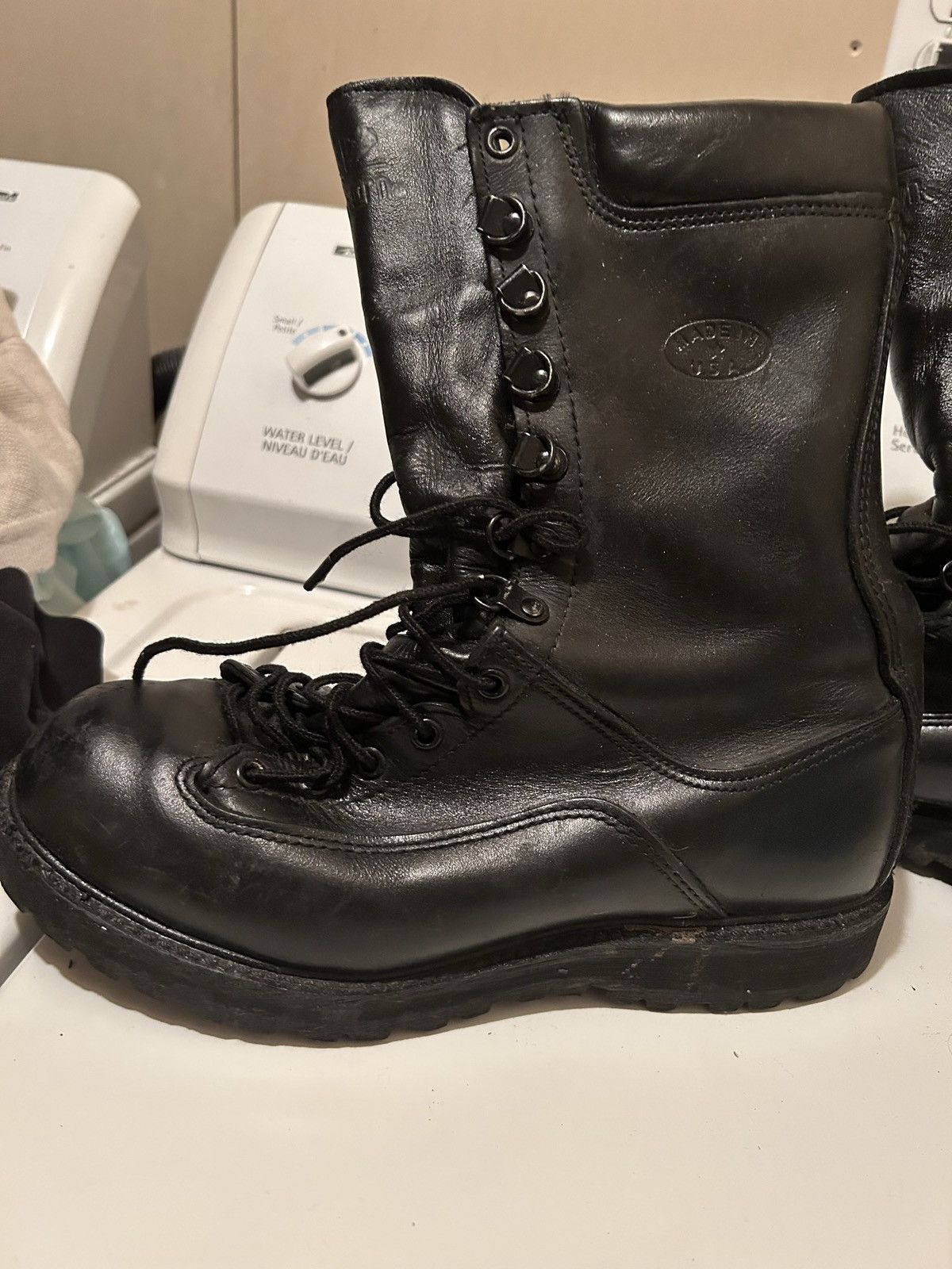 Vintage Made in USA high ankle leather military boots Size US 9 / EU 42 - 6 Thumbnail